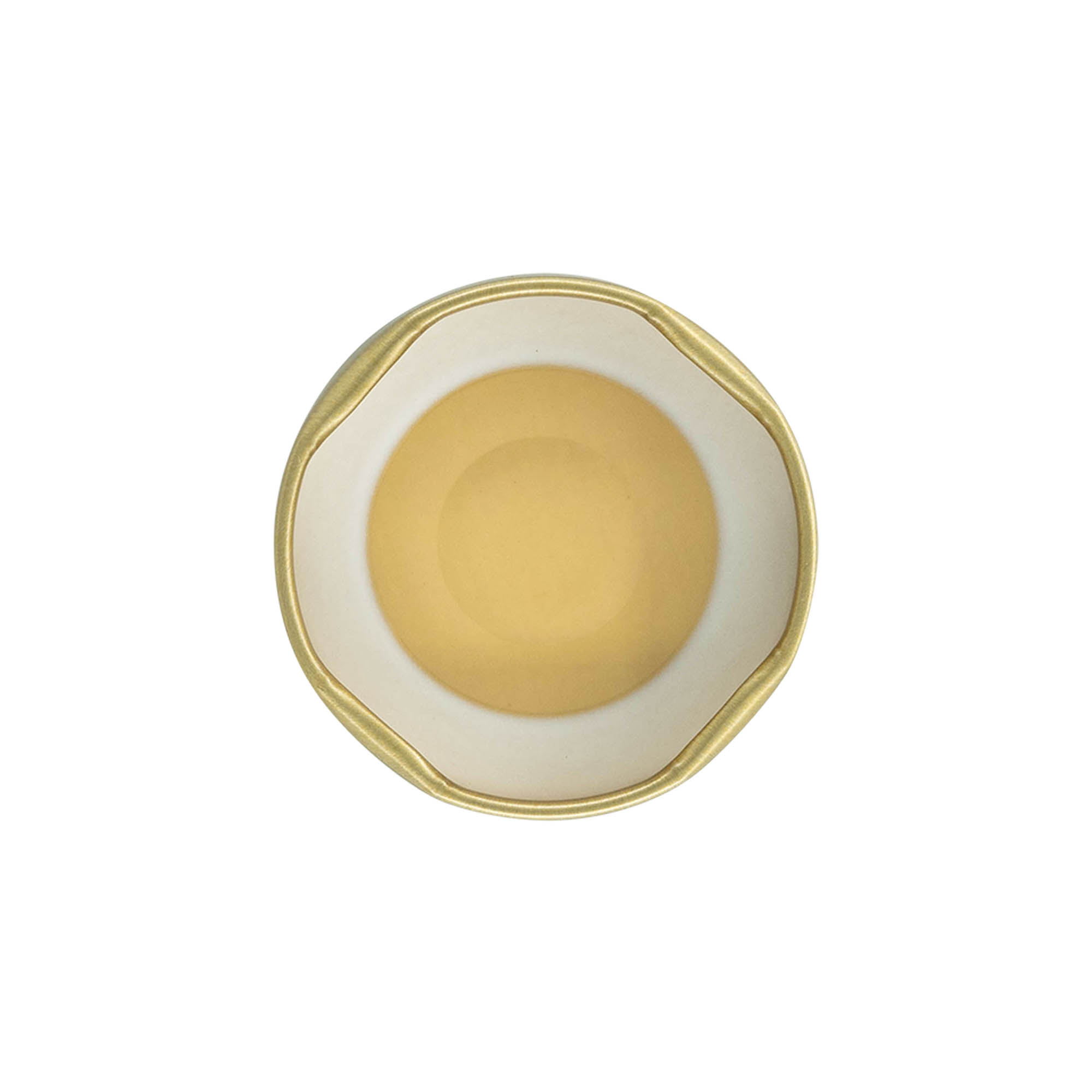 Twist-off lid, tinplate, sterilizable, gold, for opening: TO 43