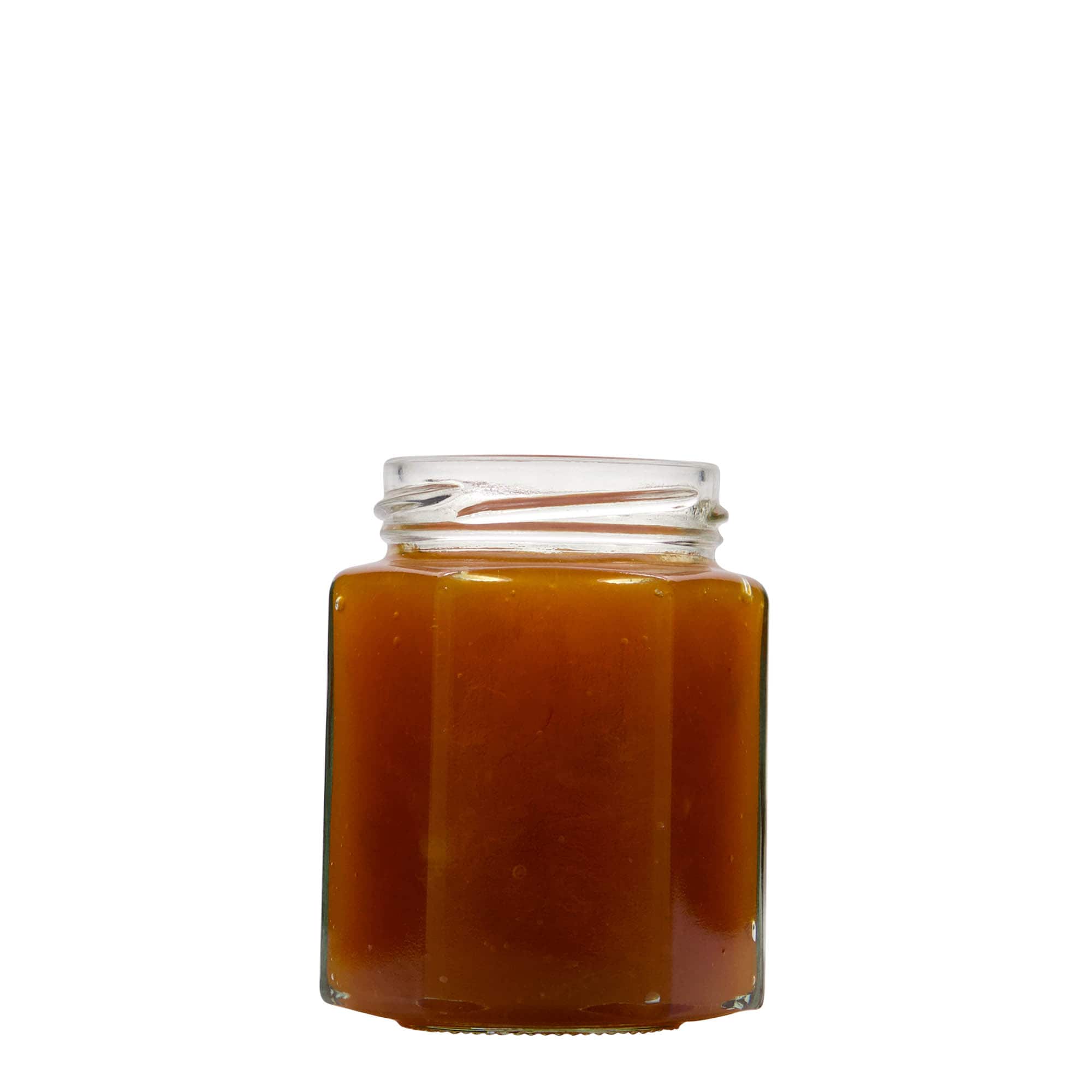 196 ml hexagonal glass, opening: twist-off (TO 58) 196 ml hexagonal glass, opening: twist-off (TO 58)