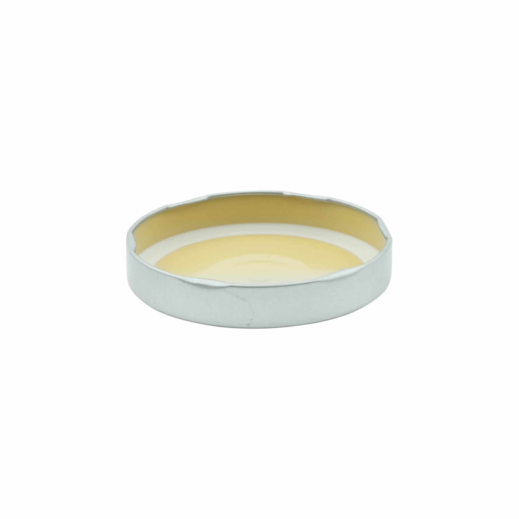 Deep twist-off closure, tinplate, silver, for opening: Deep-TO 82