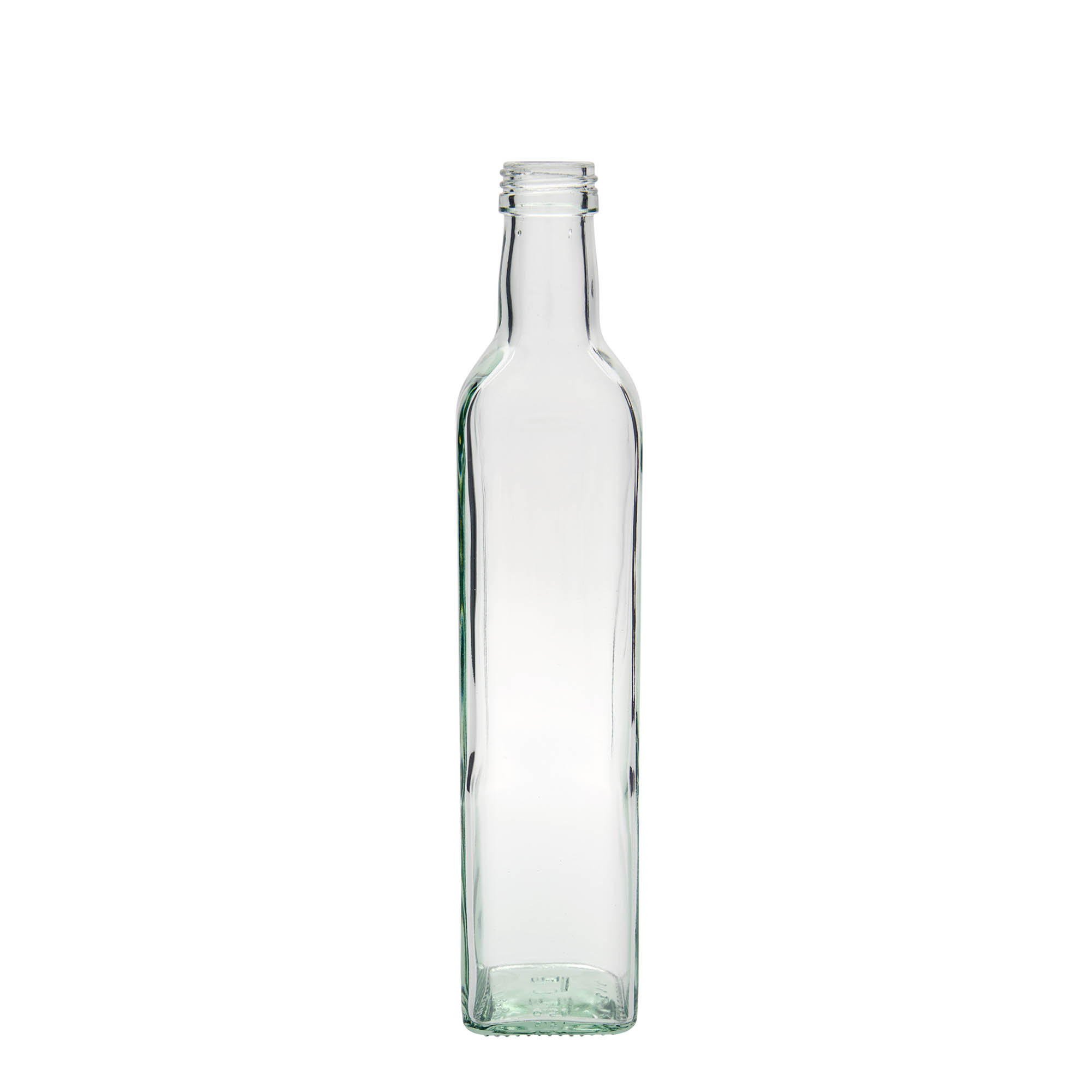500 ml glass bottle ‘Marasca’, square, opening: PP 31.5