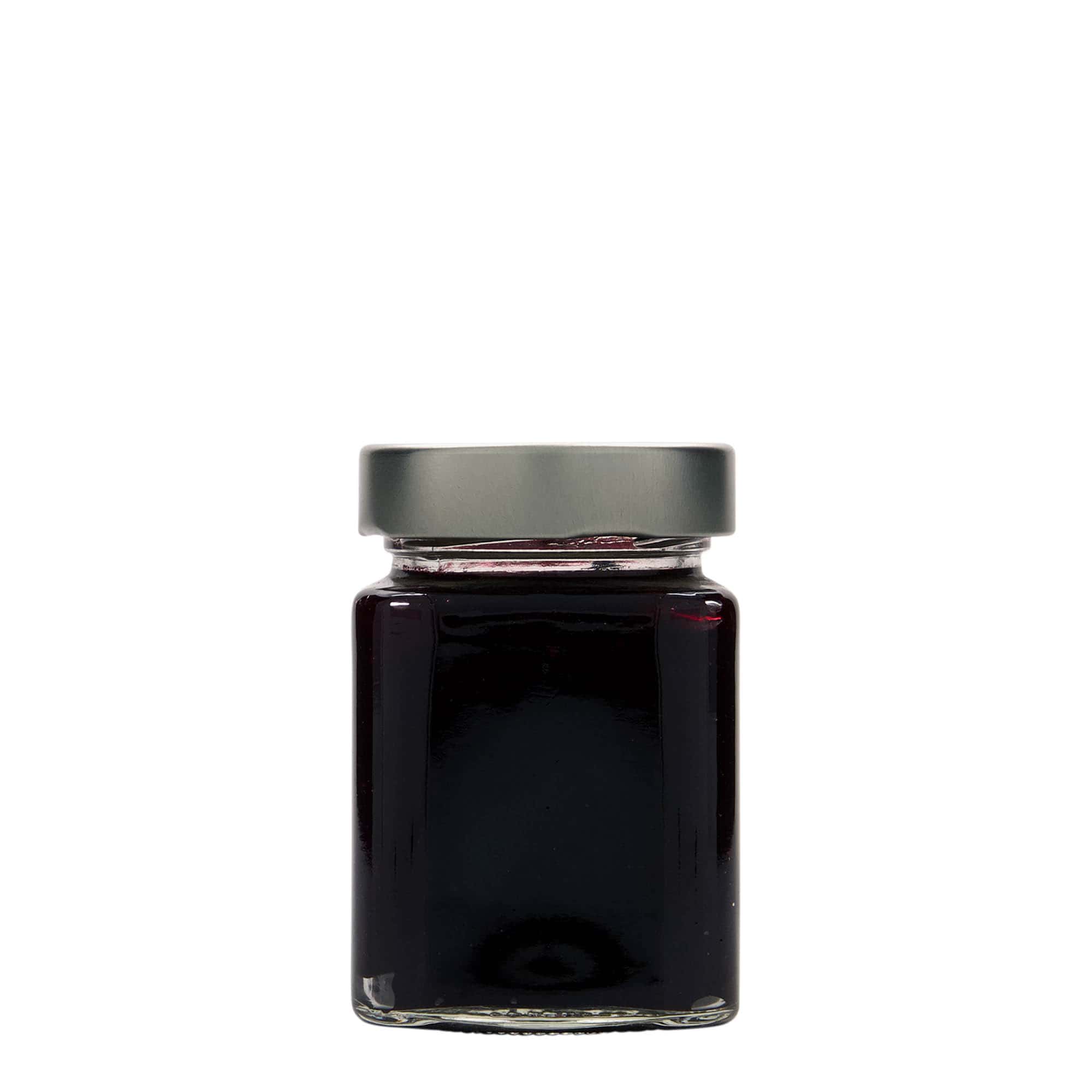 212 ml square jar 'Funny', opening: Deep-Twist-Off (DTO 58)