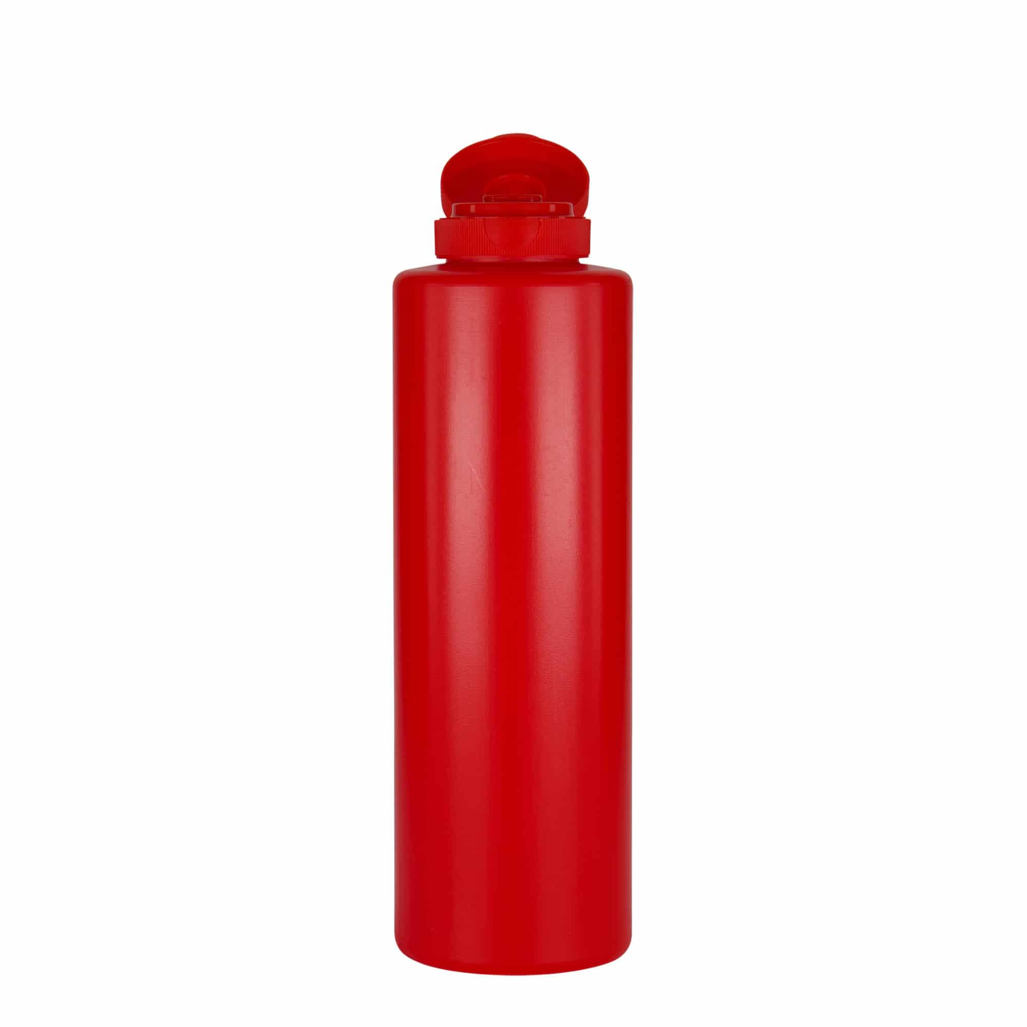 500 ml sauce bottle, LDPE plastic, red, opening: 38/400