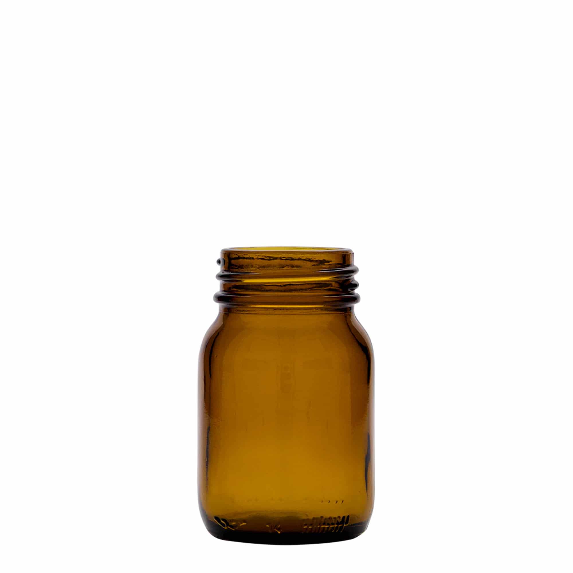 75 ml wide mouth jar, brown, closure: DIN 40