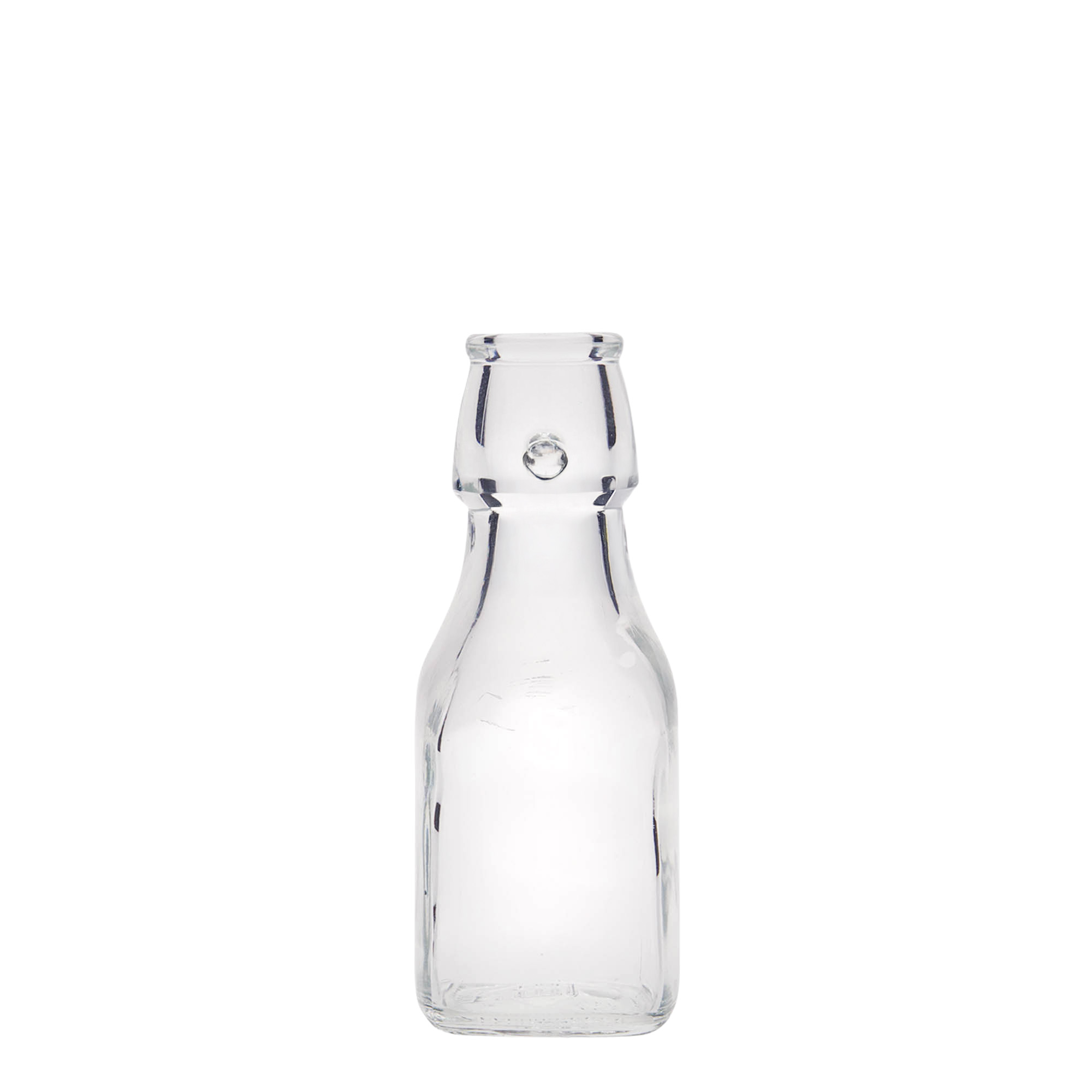 125 ml glass bottle 'Swing', square, opening: swing top closure 125 ml glass bottle 'Swing', square, opening: swing top closure