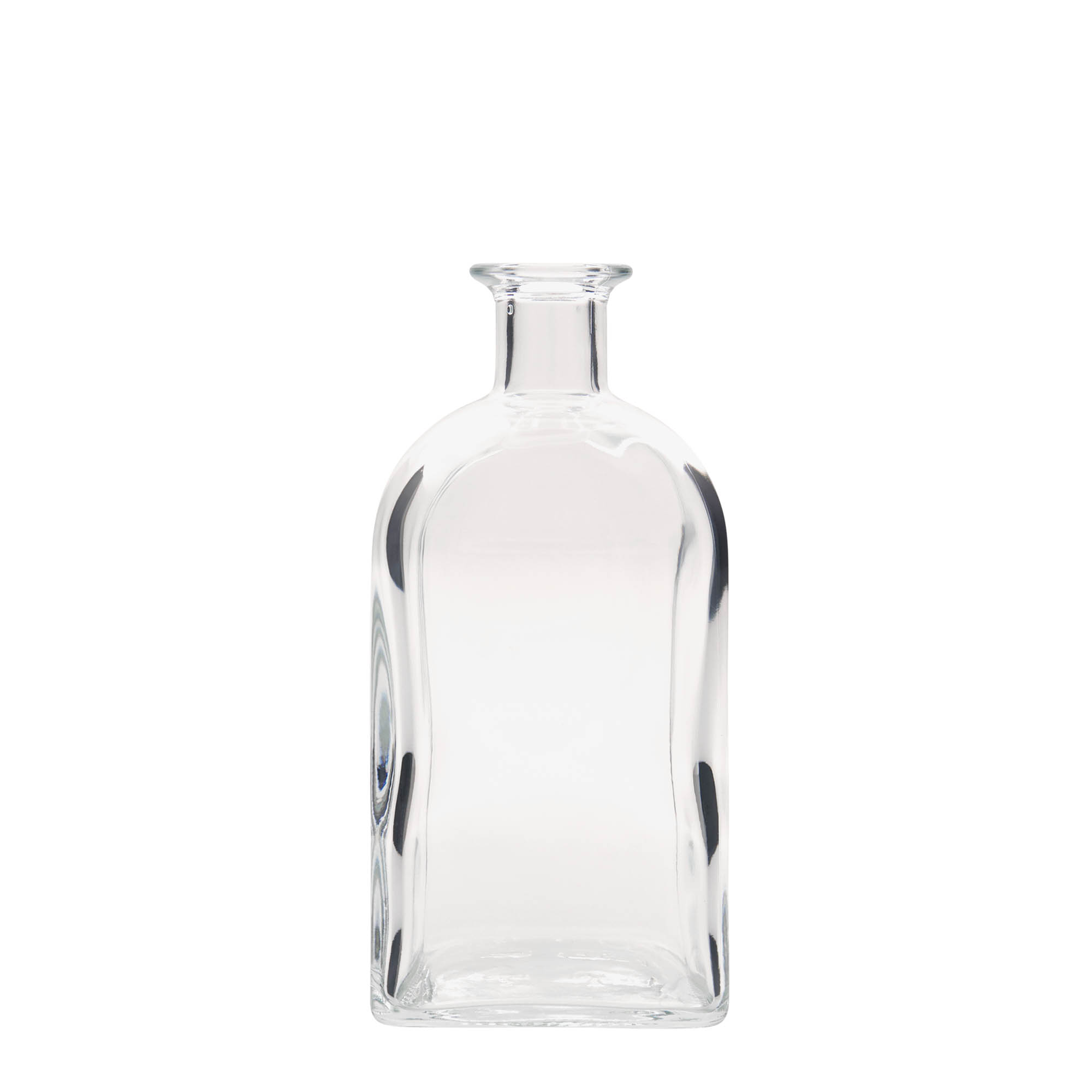 700 ml glass bottle Apothecary Carré, square, opening: cork 700 ml glass bottle Apothecary Carré, square, opening: cork