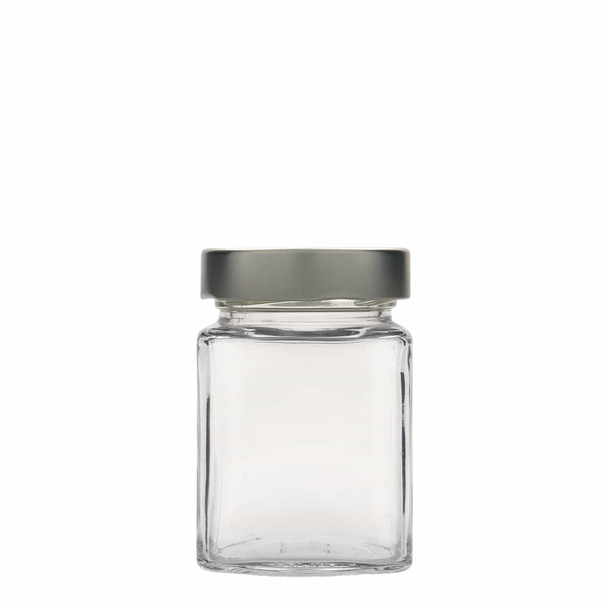 212 ml square jar 'Funny', opening: Deep-Twist-Off (DTO 58)