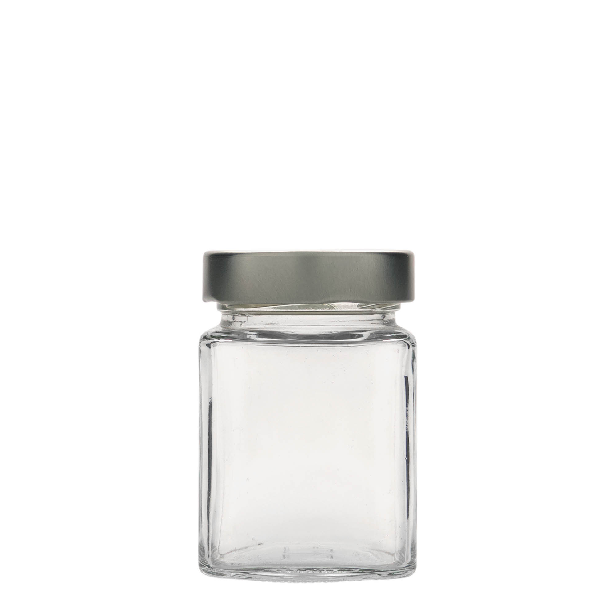 212 ml square jar ‘Funny’, opening: Deep-Twist-off (DTO 58)