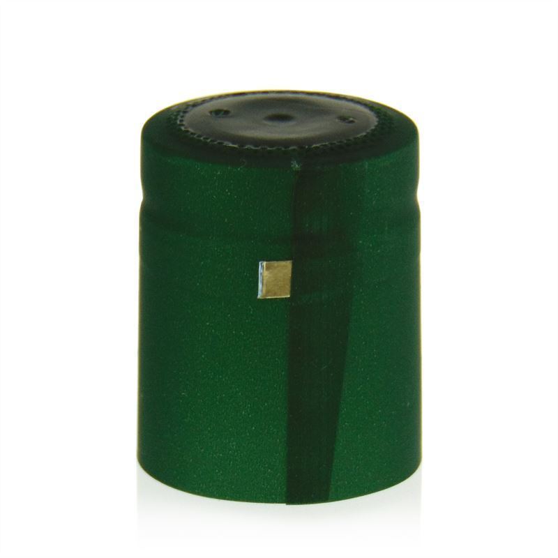 Shrink capsule 32x41, PVC plastic, dark green Shrink capsule 32x41, PVC plastic, dark green
