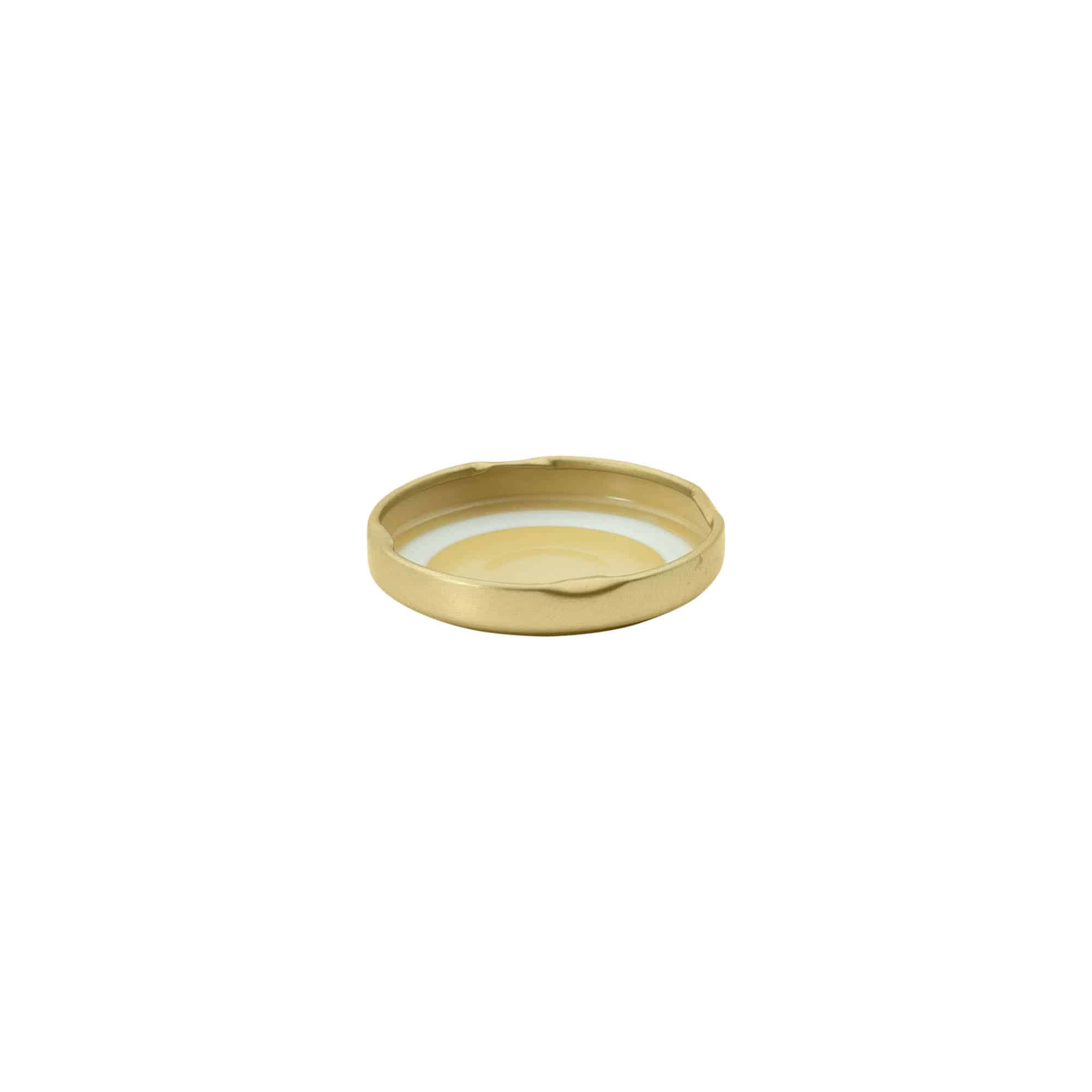 Twist-off lid, tinplate, gold, for opening: TO 48