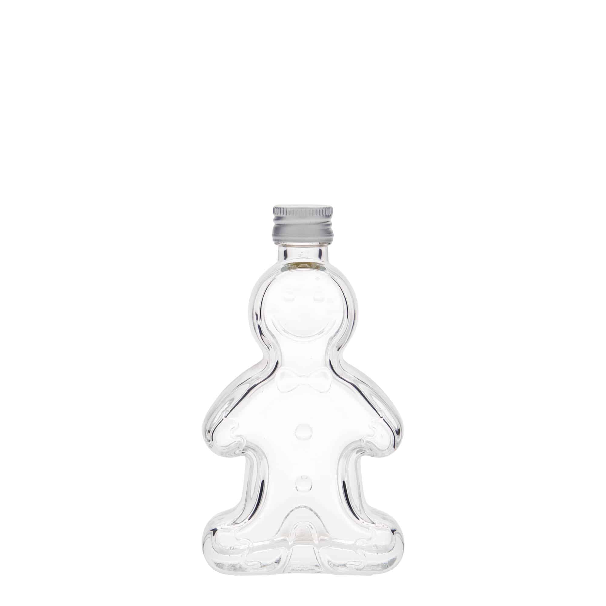 50 ml glass bottle 'Gingerbread Man', opening: PP 18
