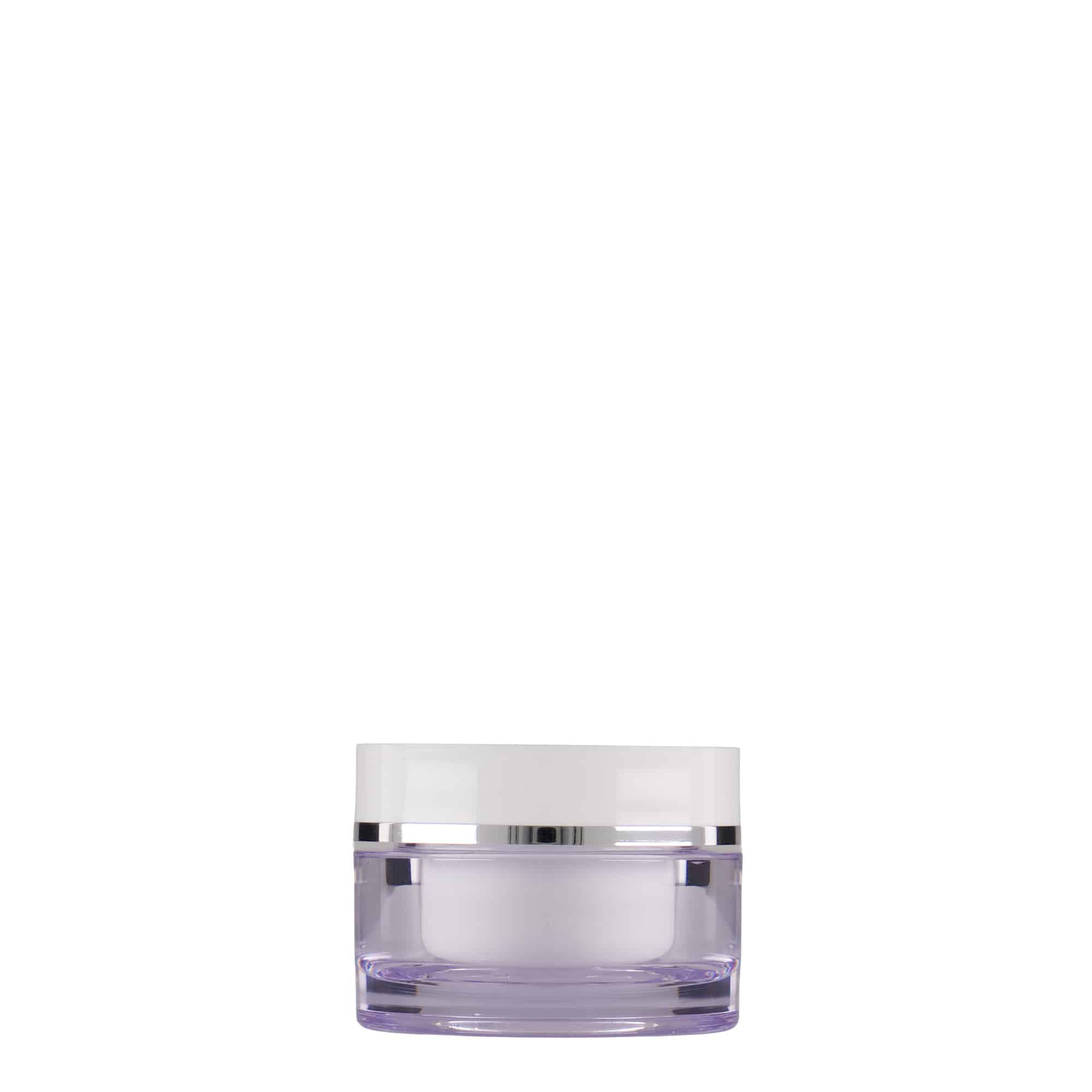 10 ml jar, SAN plastic, white, opening: screw cap