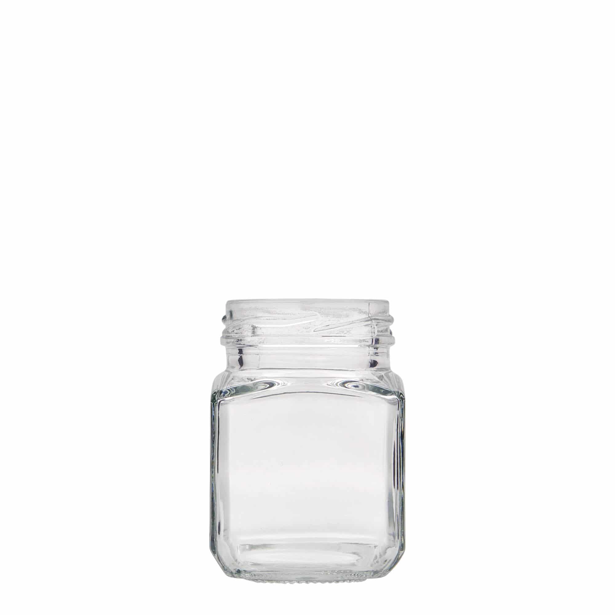 106 ml square glass, opening: twist-off (TO 48) 106 ml square glass, opening: twist-off (TO 48)