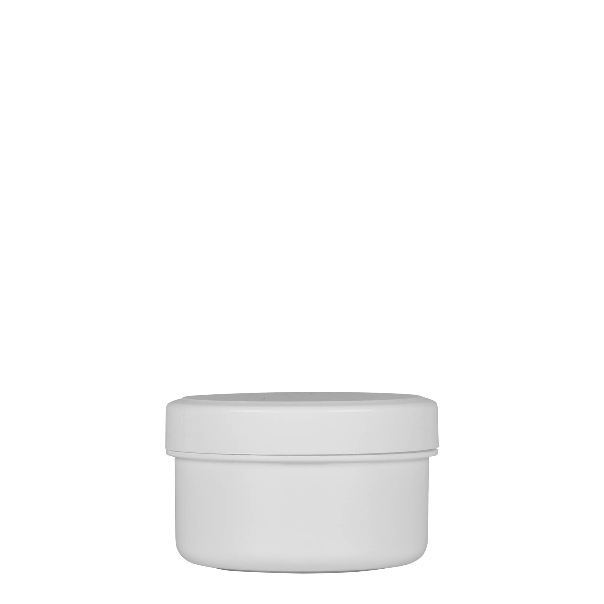 60 ml plastic jar 'White Line', PP, white, opening: screw cap 60 ml plastic jar 'White Line', PP, white, opening: screw cap