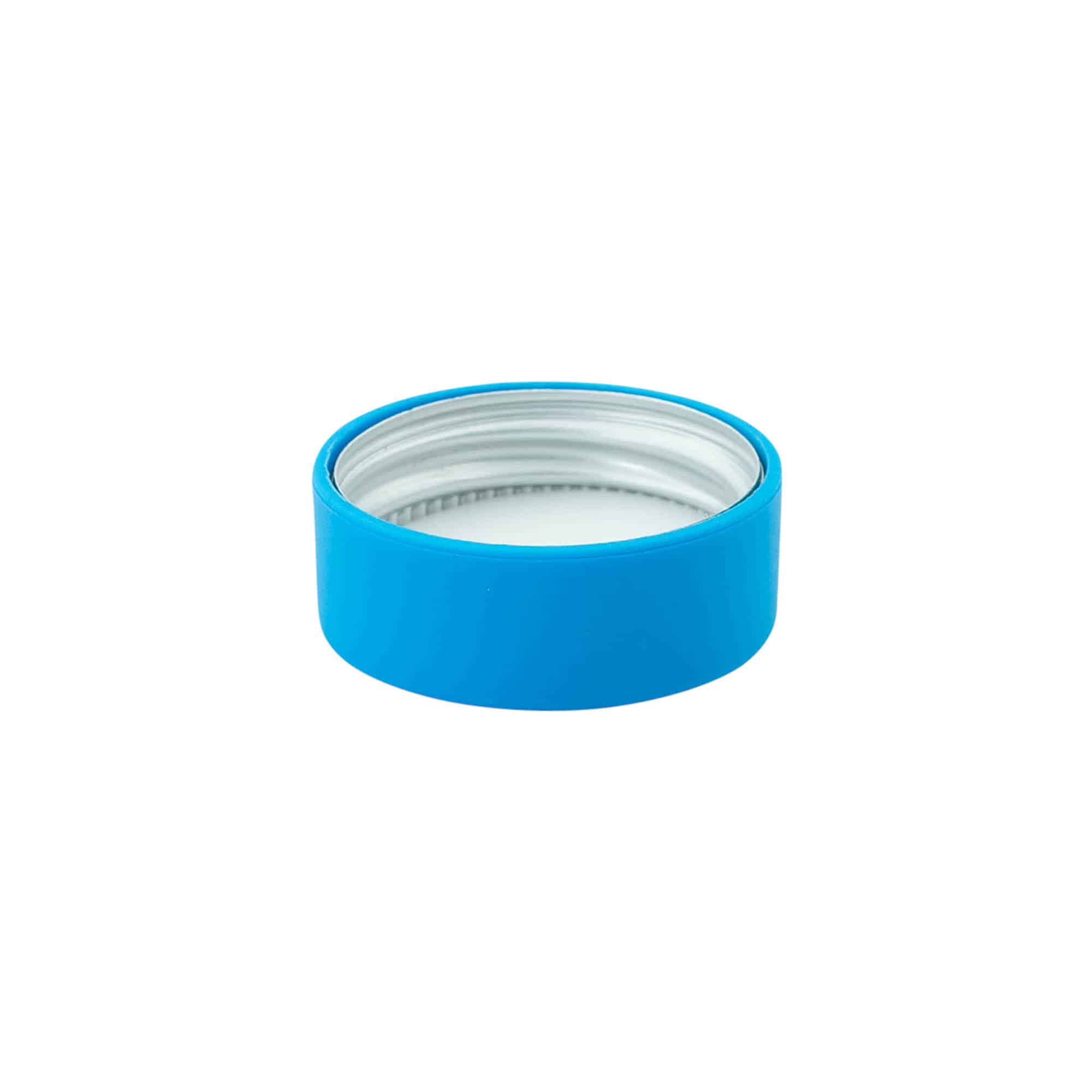 Screw cap, ABS plastic, water blue, for opening: GPI 33/400