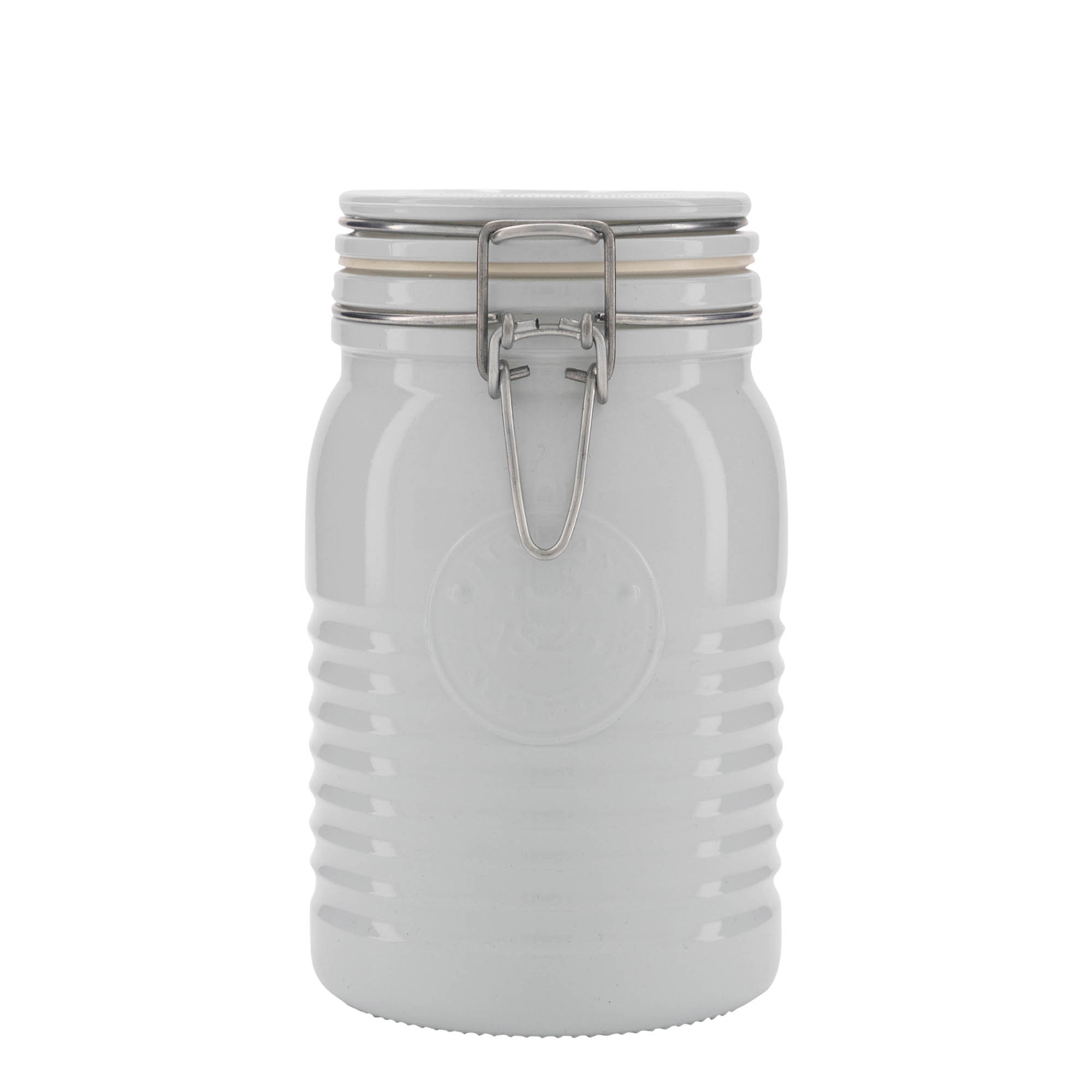 1,000 ml wire bail jar 'Officina 1825', white, opening: wire bail closure 1,000 ml wire bail jar 'Officina 1825', white, opening: wire bail closure