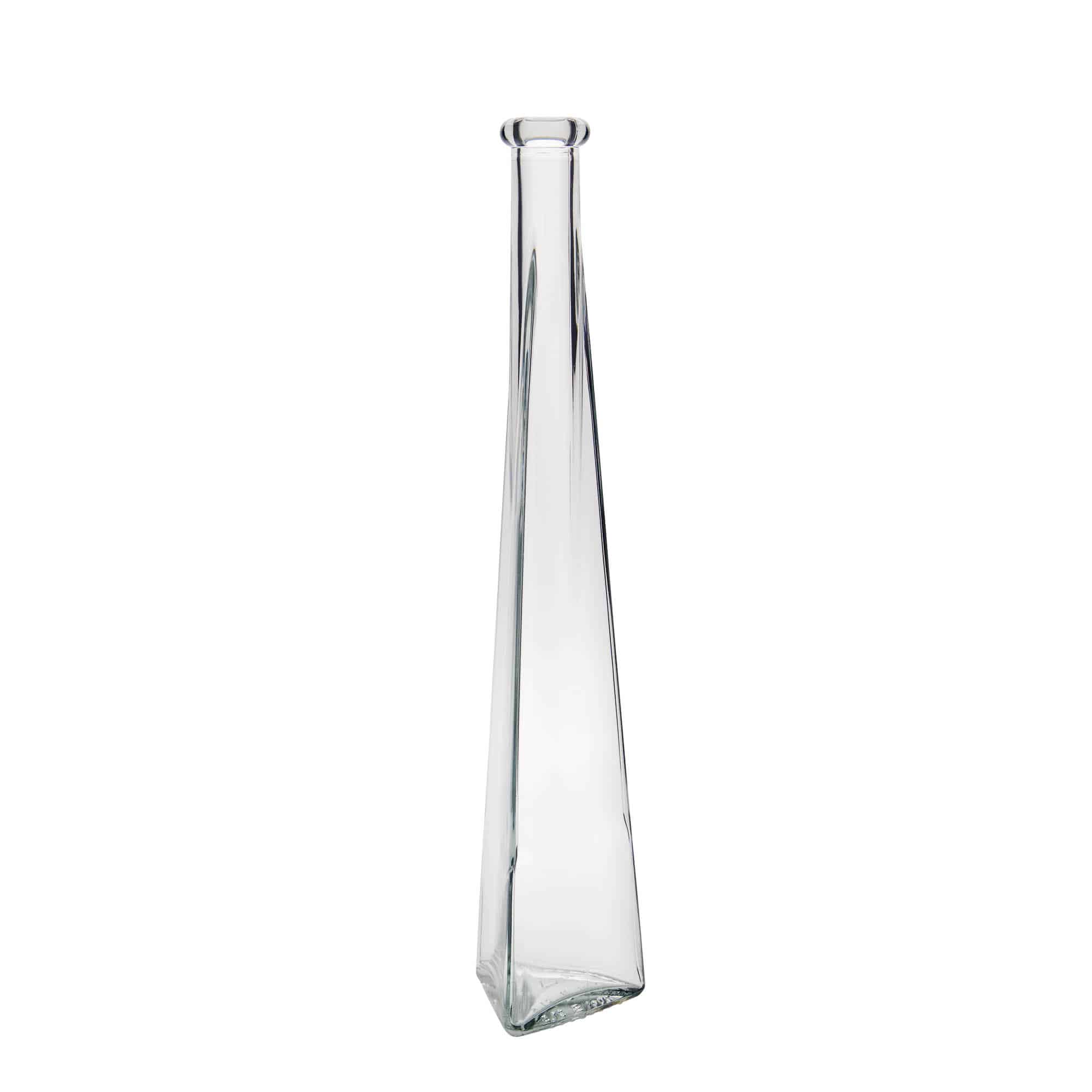 200 ml glass bottle 'Dama Triangolore', triangular, closure: cork