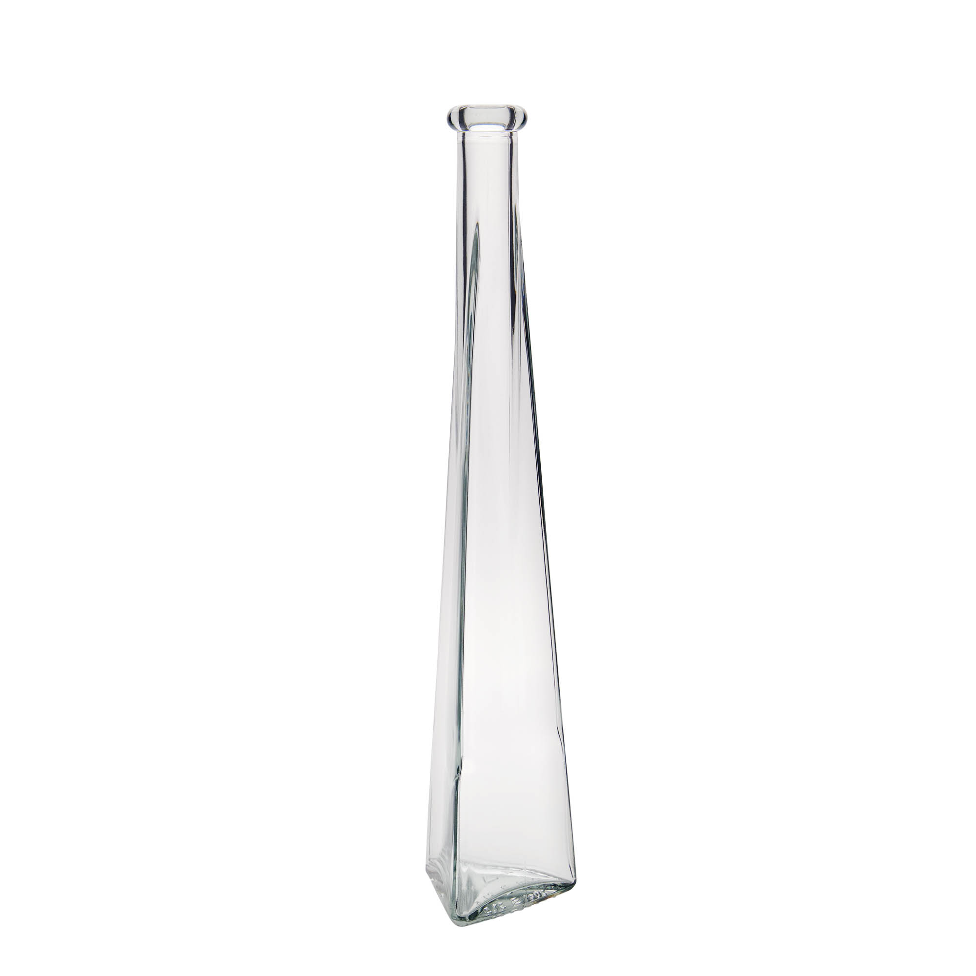 200 ml glass bottle 'Dama Triangolore', triangular, opening: cork