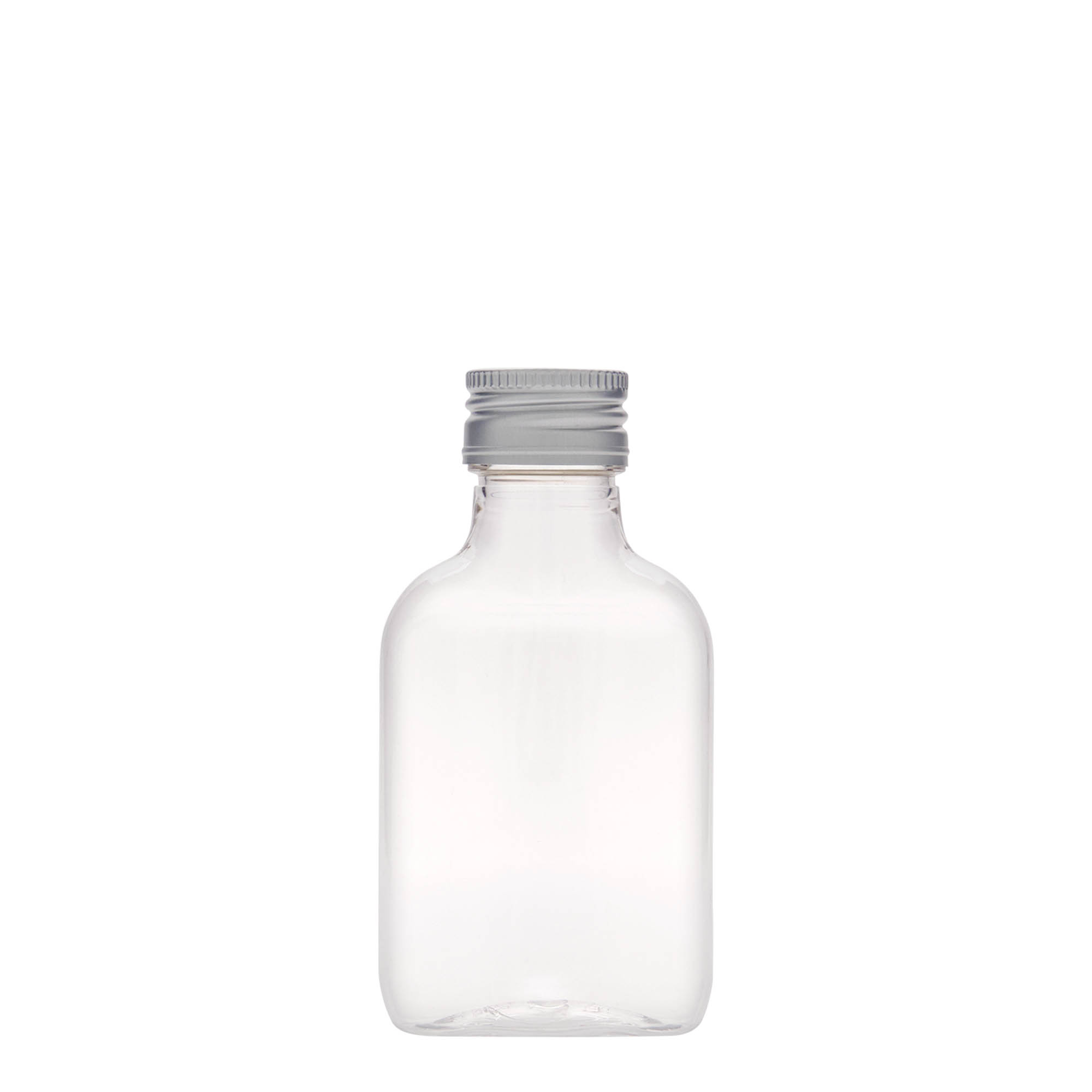 100 ml pocket bottle, oval, PET plastic, opening: PP 28 100 ml pocket bottle, oval, PET plastic, opening: PP 28