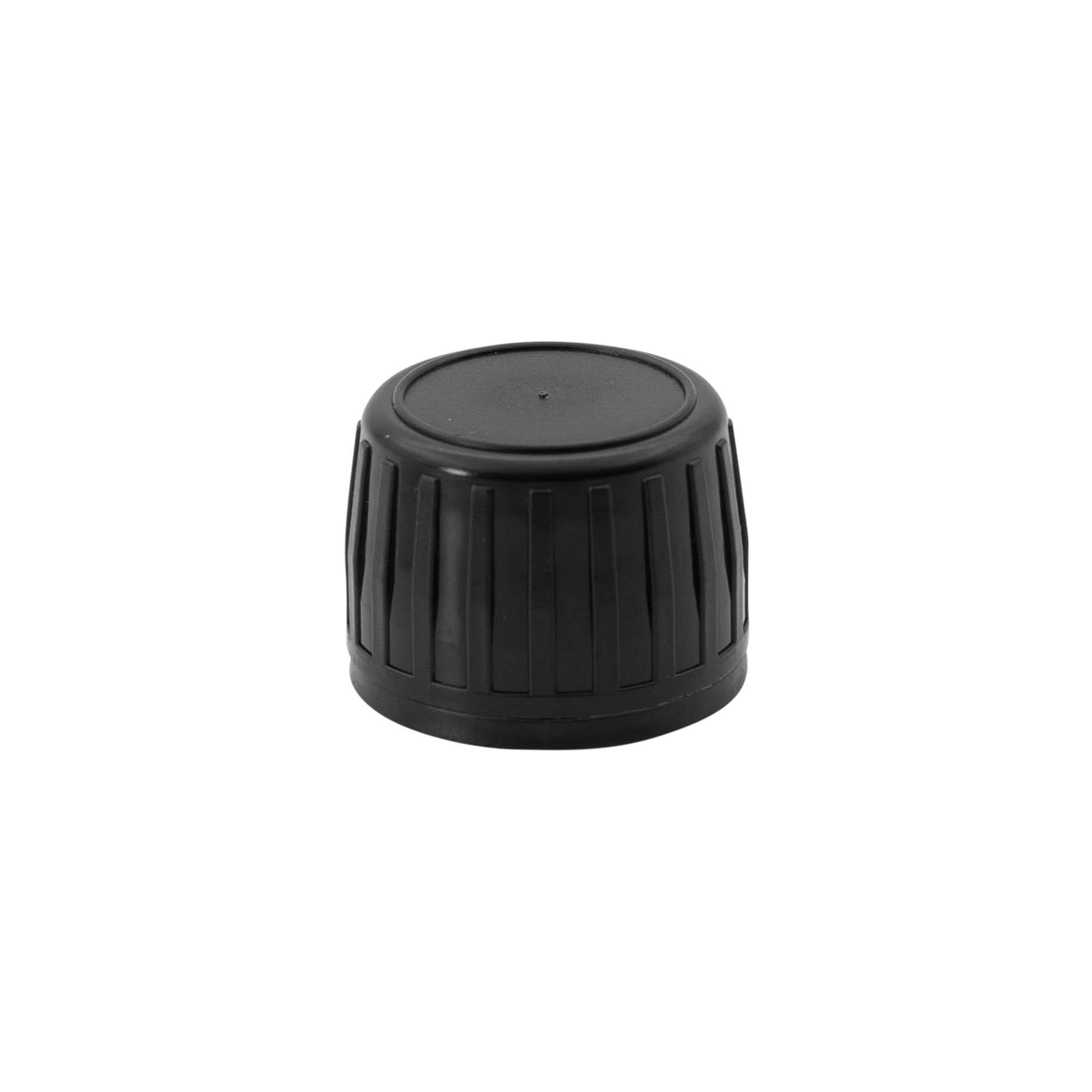 Screw cap originality, PP plastic, black, for opening: PP 28 Screw cap originality, PP plastic, black, for opening: PP 28