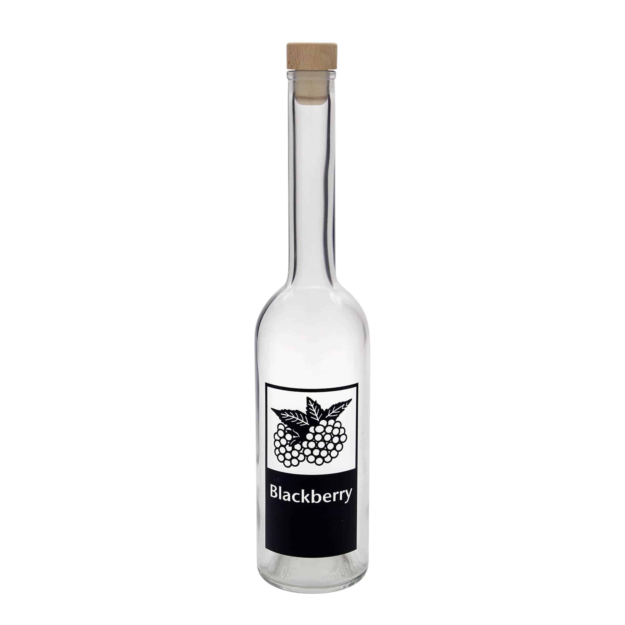 500 ml glass bottle ‘Opera’, design: Blackberry, opening: cork