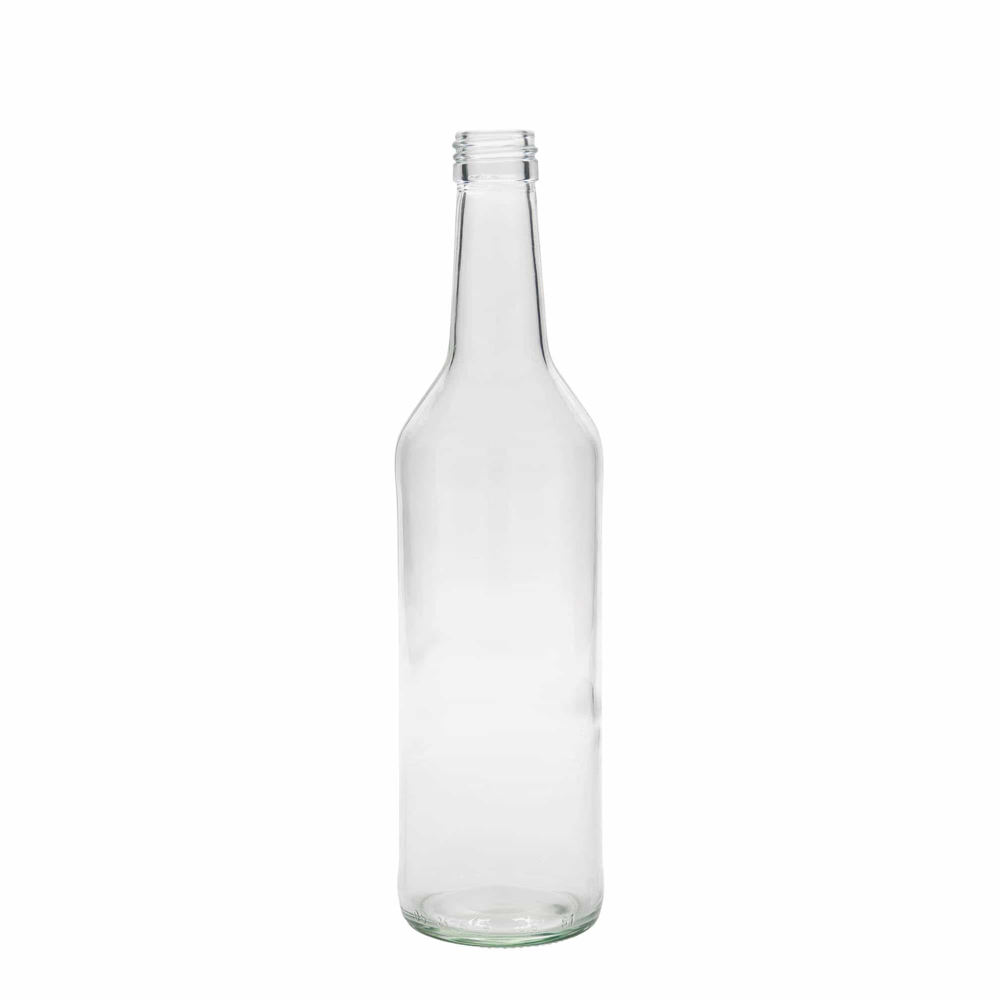 500 ml straight neck glass bottle, closure: PP 28
