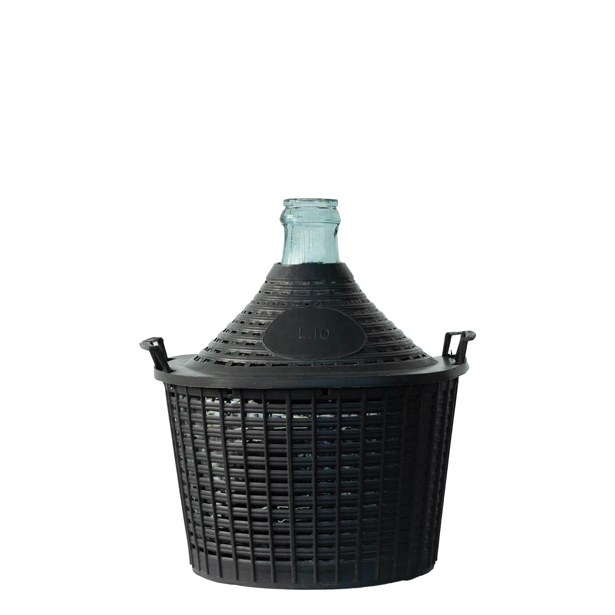 10 l narrow-neck glass balloon bottle, opening: slip lid