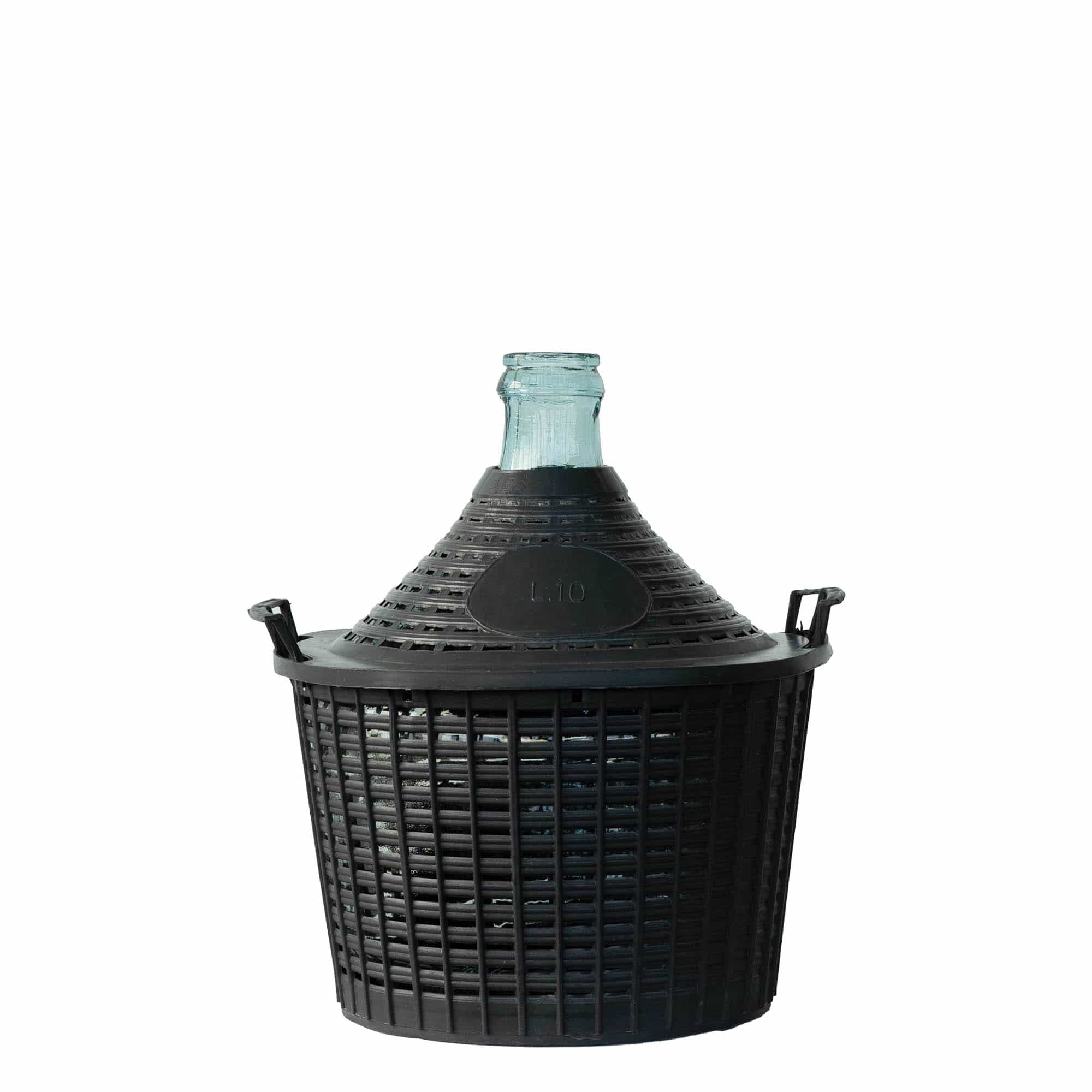 10 l narrow-neck glass balloon bottle, opening: slip lid