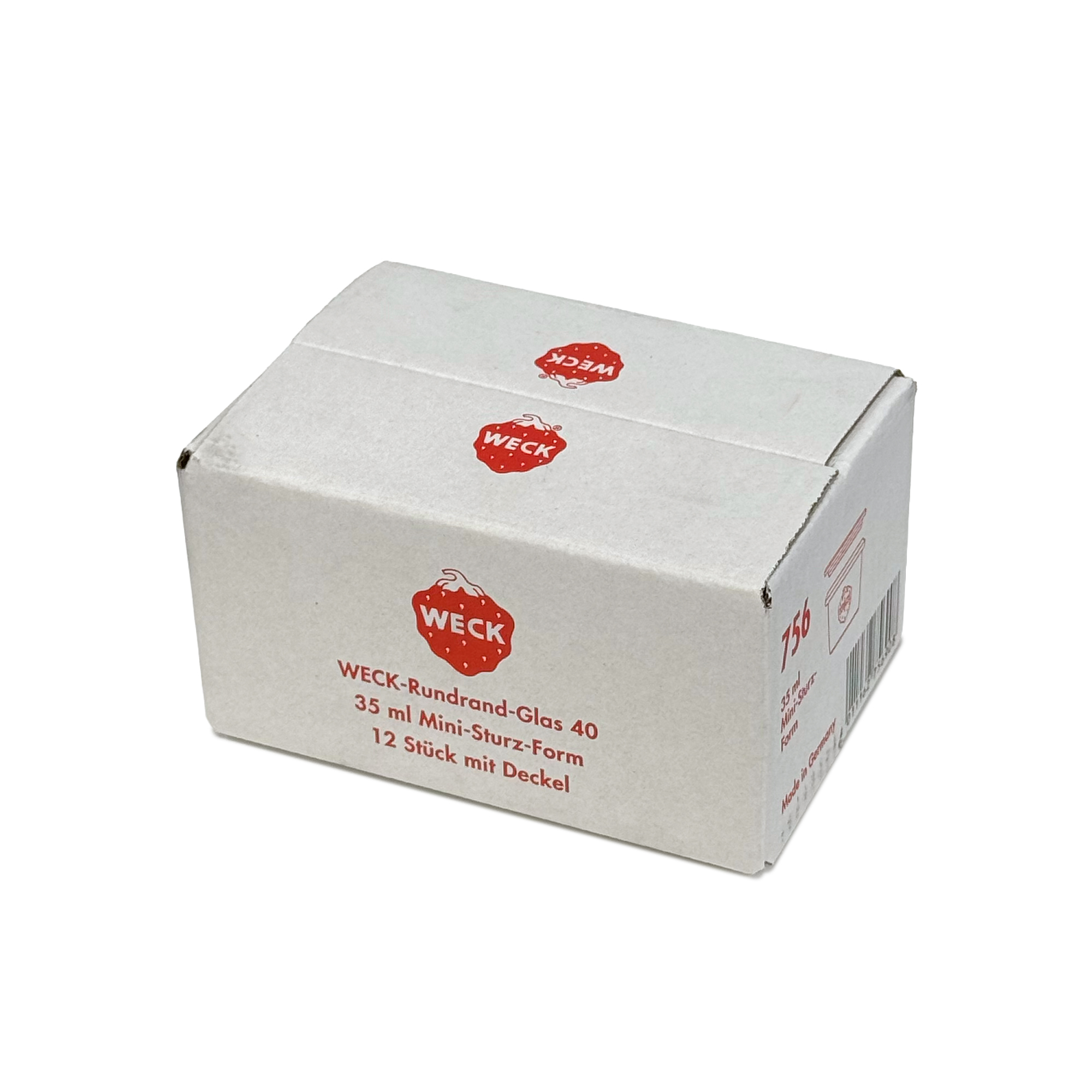 12x 35 ml WECK inverted jar with glass lid RR 40