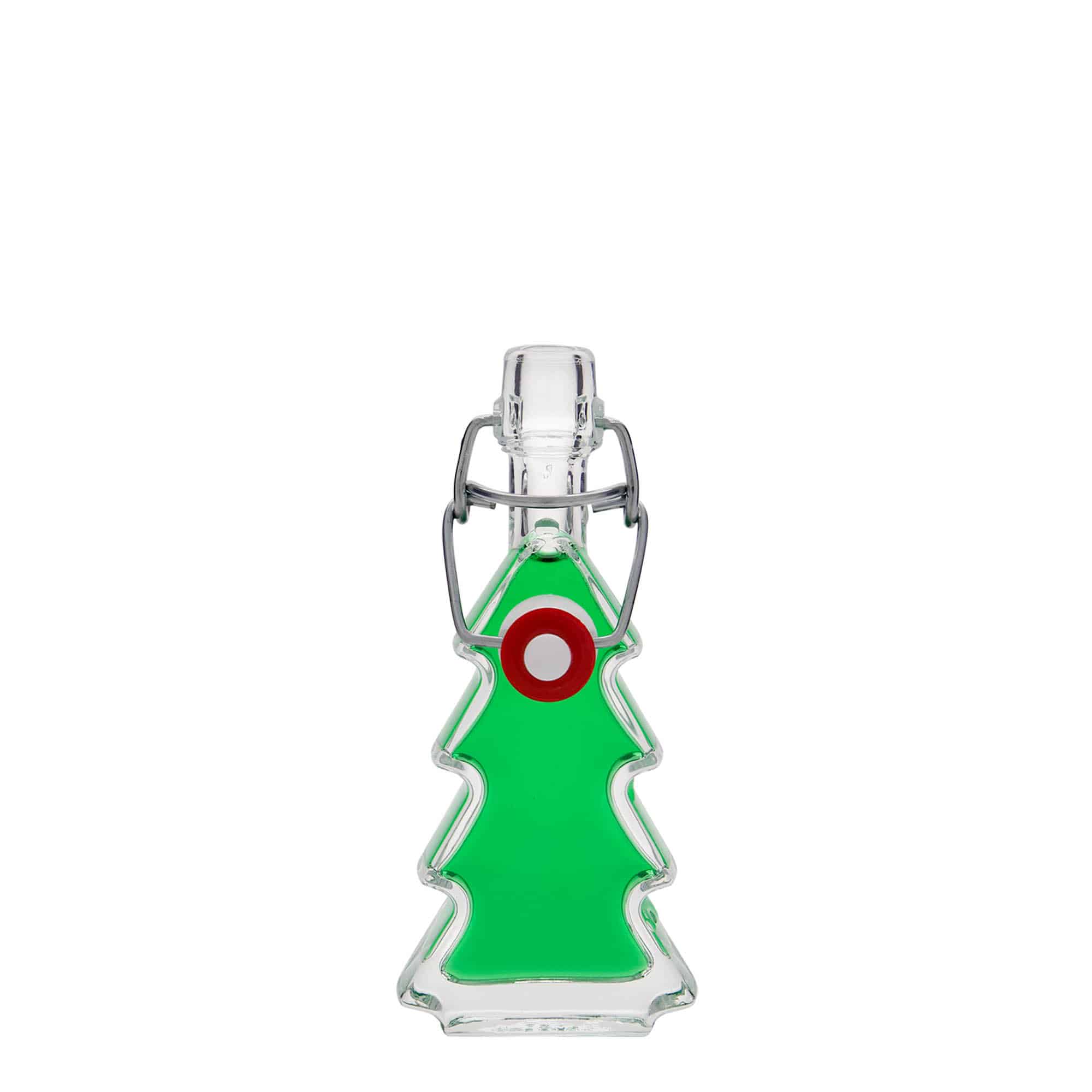 40 ml glass bottle 'Christmas tree', opening: swing top closure