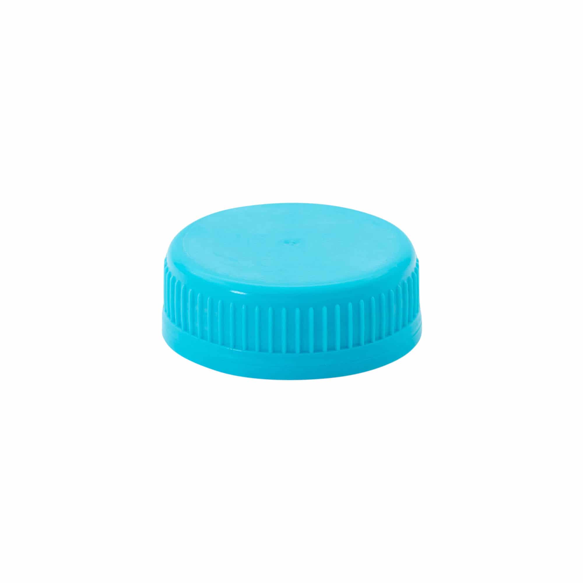 Screw cap 40mm, PE plastic, light blue