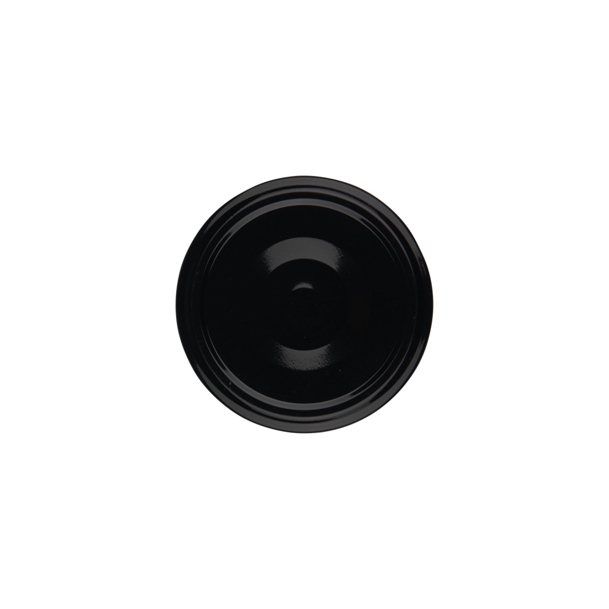 Twist-off lid, tinplate, black, for opening: TO 66 Twist-off lid, tinplate, black, for opening: TO 66