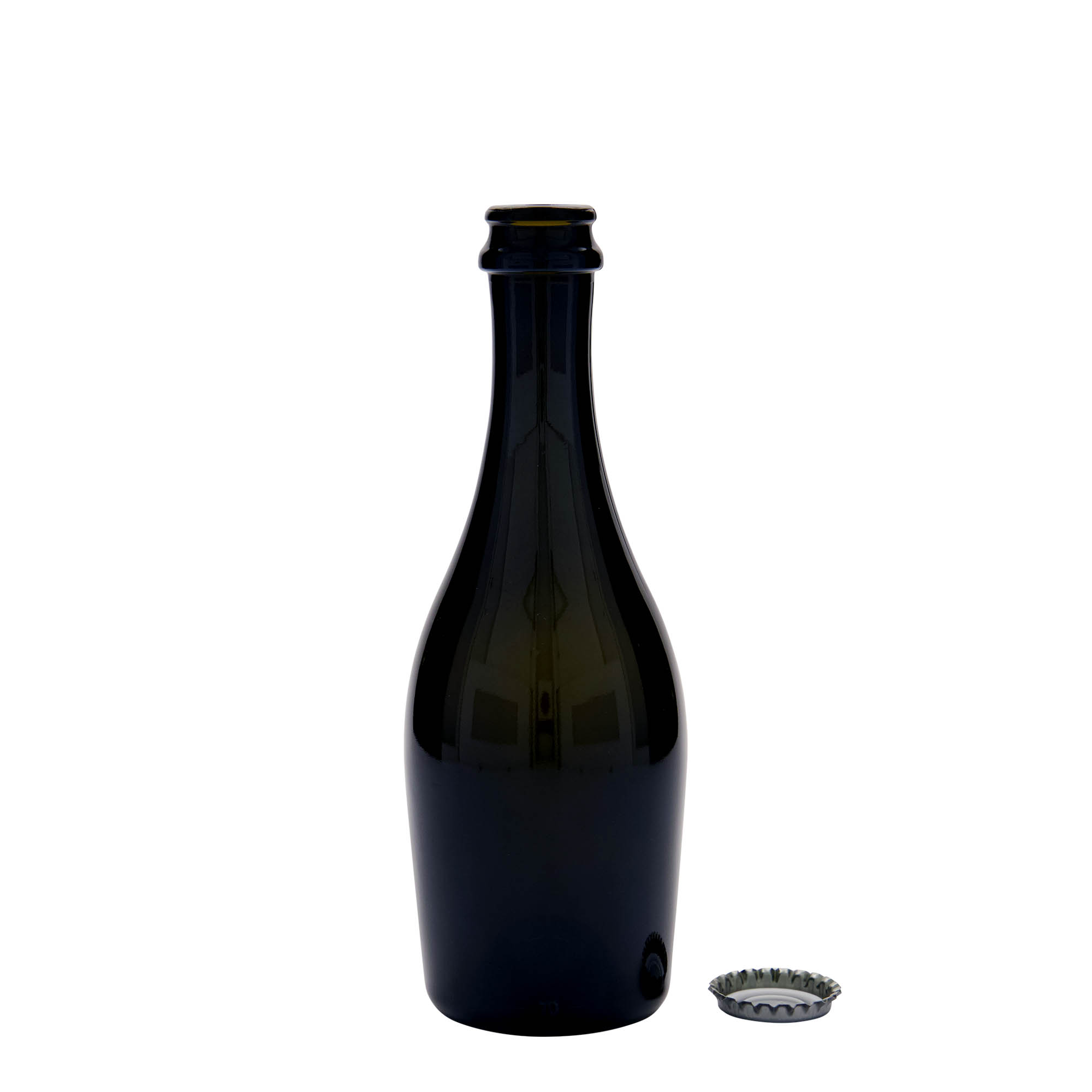 330 ml sparkling wine bottle 'Carmen', glass, antique green, opening: crown cap 330 ml sparkling wine bottle 'Carmen', glass, antique green, opening: crown cap