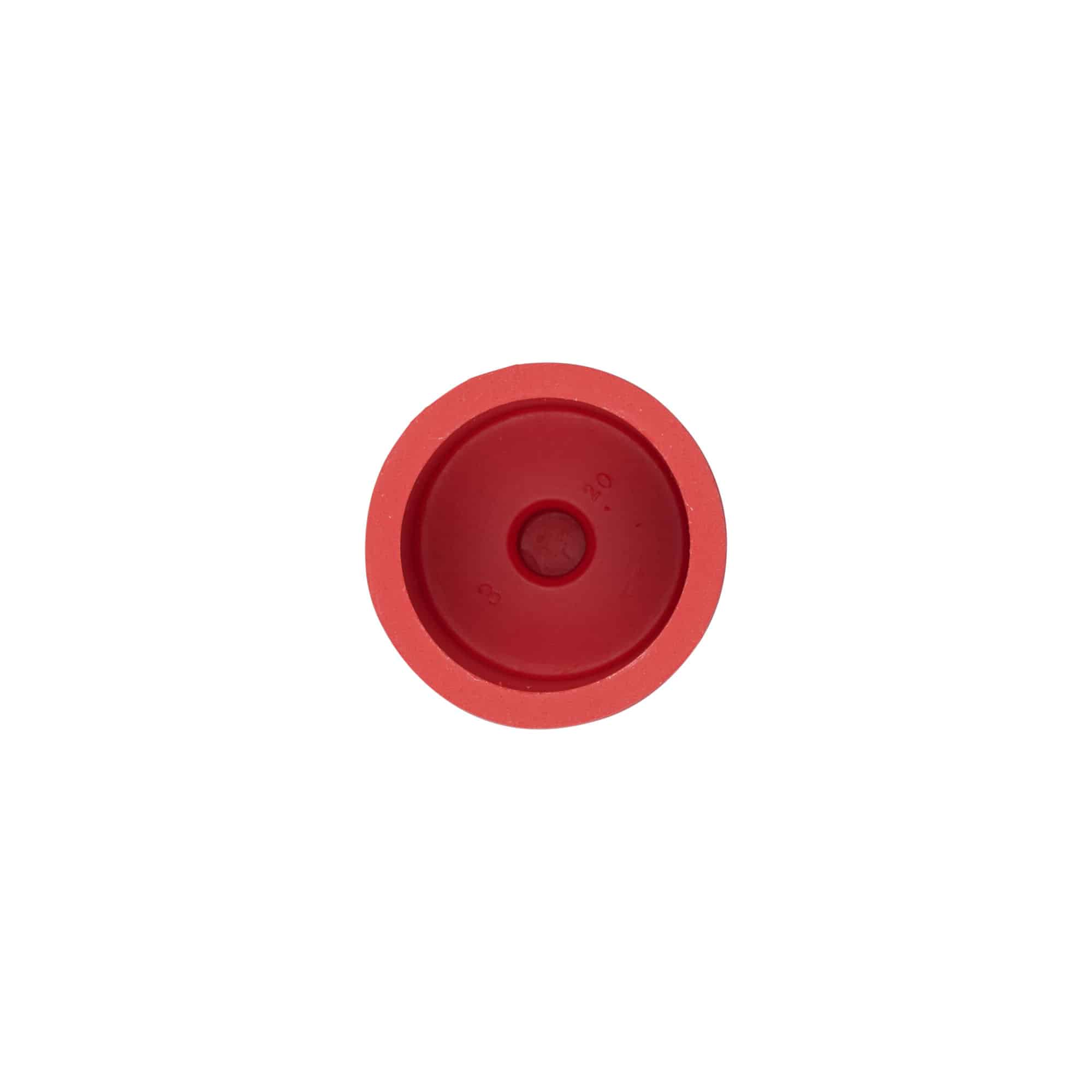 Bridge cap type 3, rubber, red