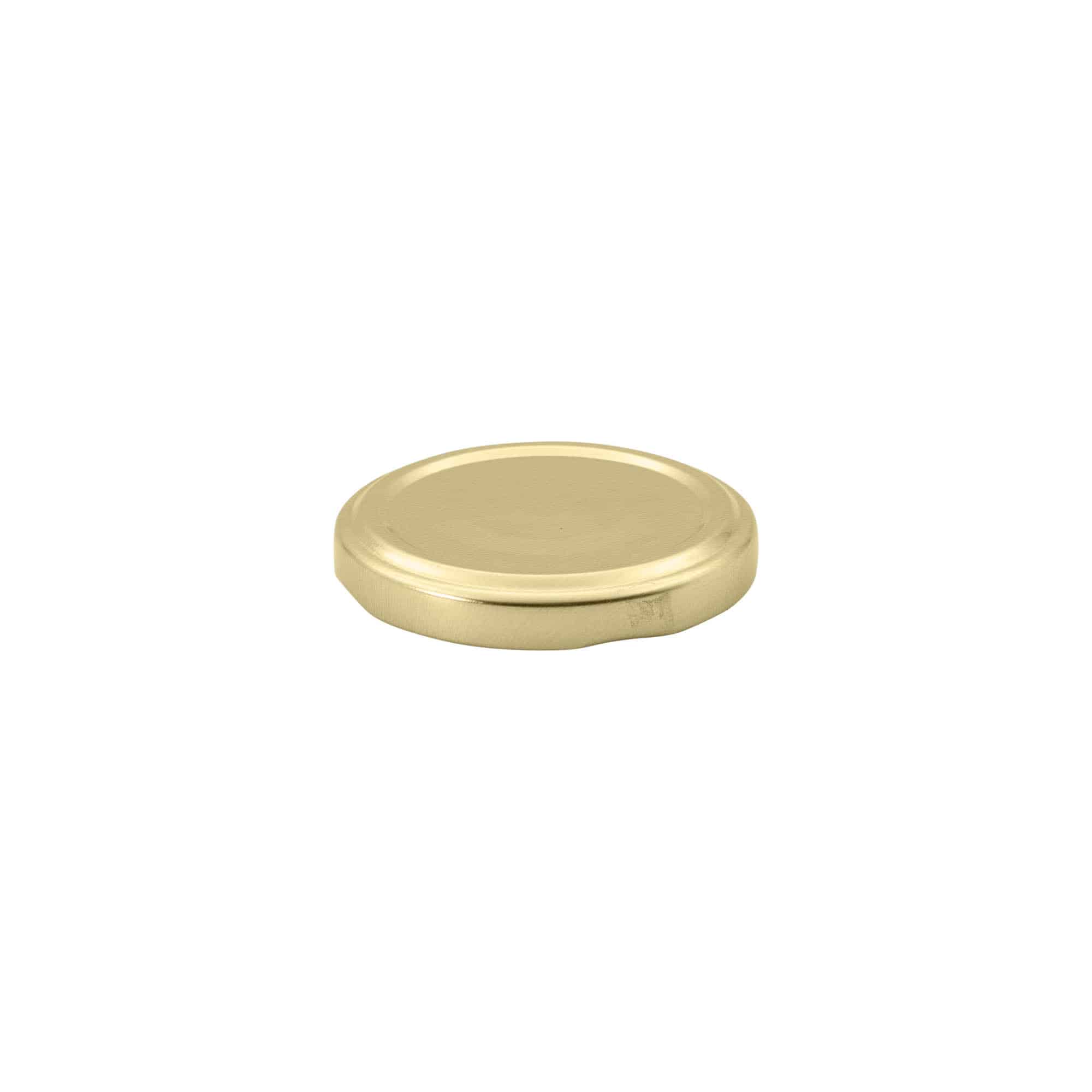 Twist-off lid, tinplate, gold, for opening: TO 58