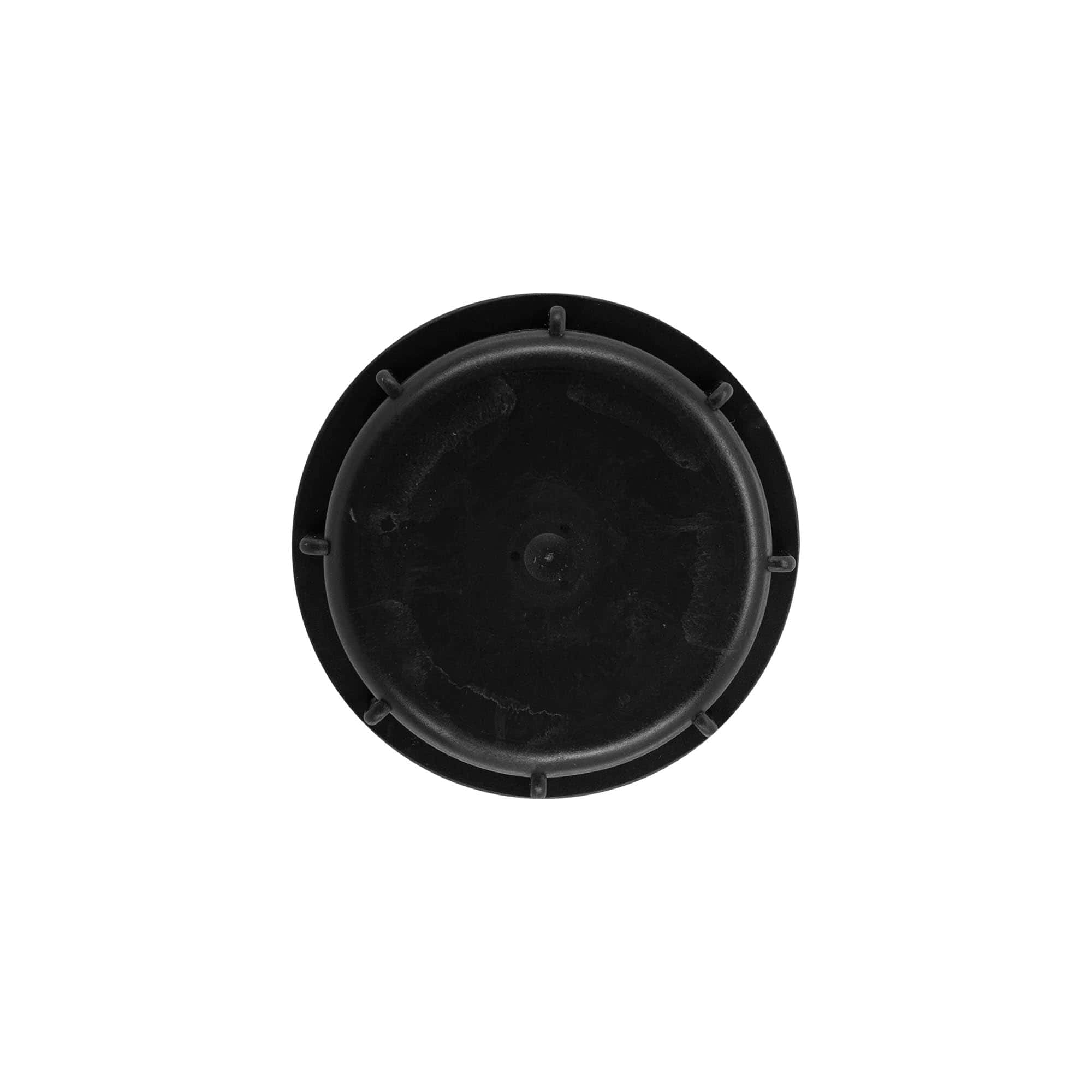 Screw cap, PP plastic, black, for opening: ND60