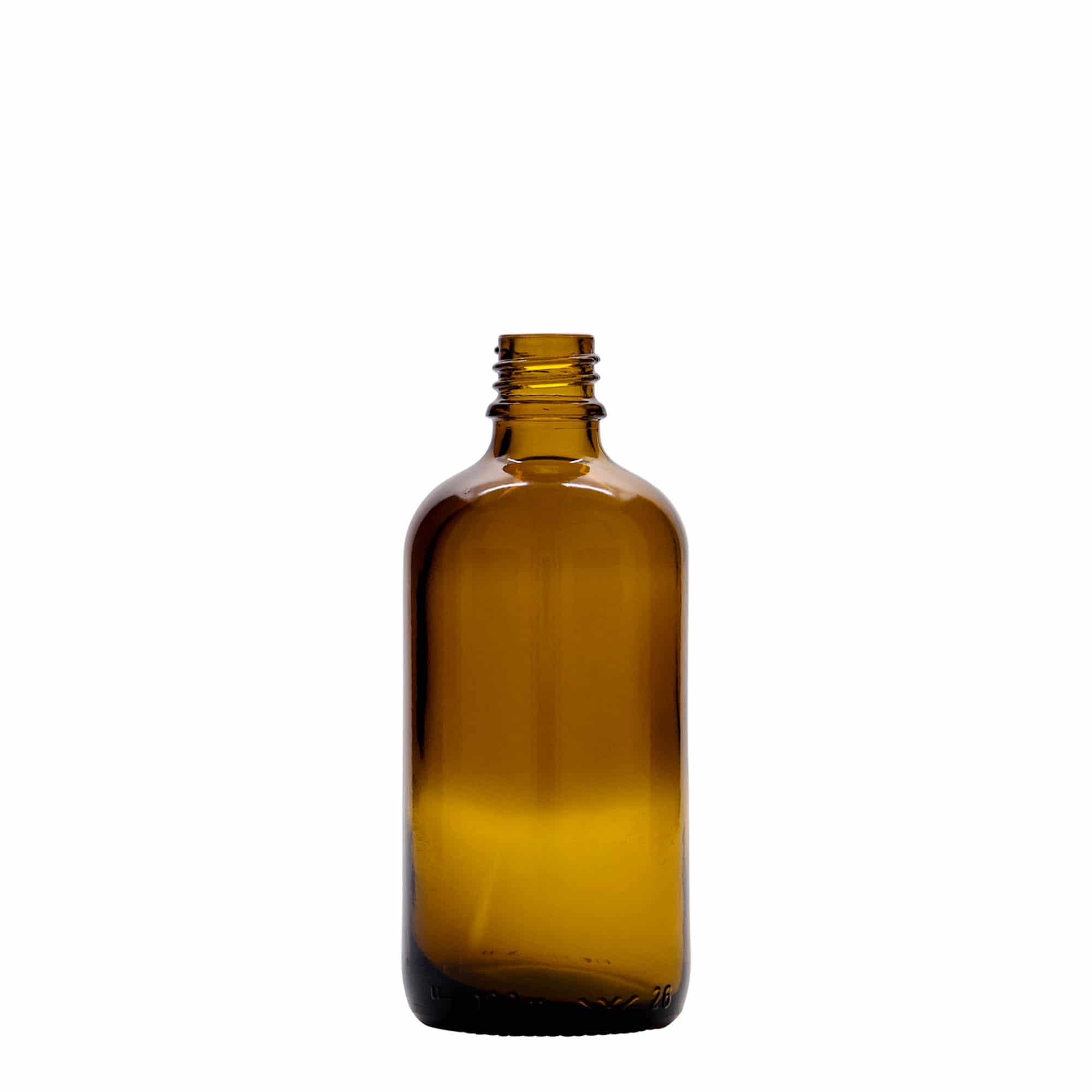 100 ml dropper bottle medicine, glass, brown-red, opening: DIN 18