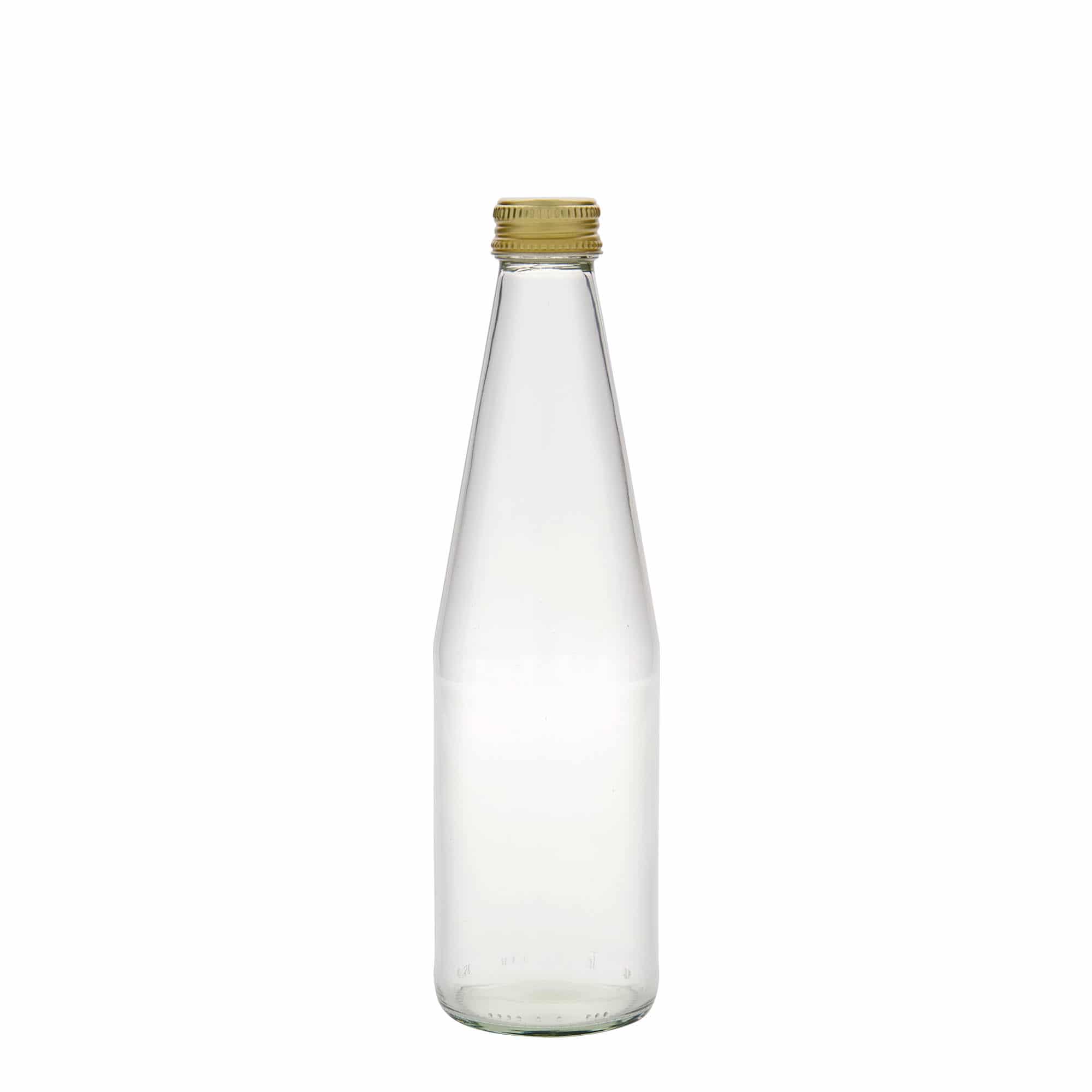 330 ml universal bottle carrot shape, glass, opening: PP 28