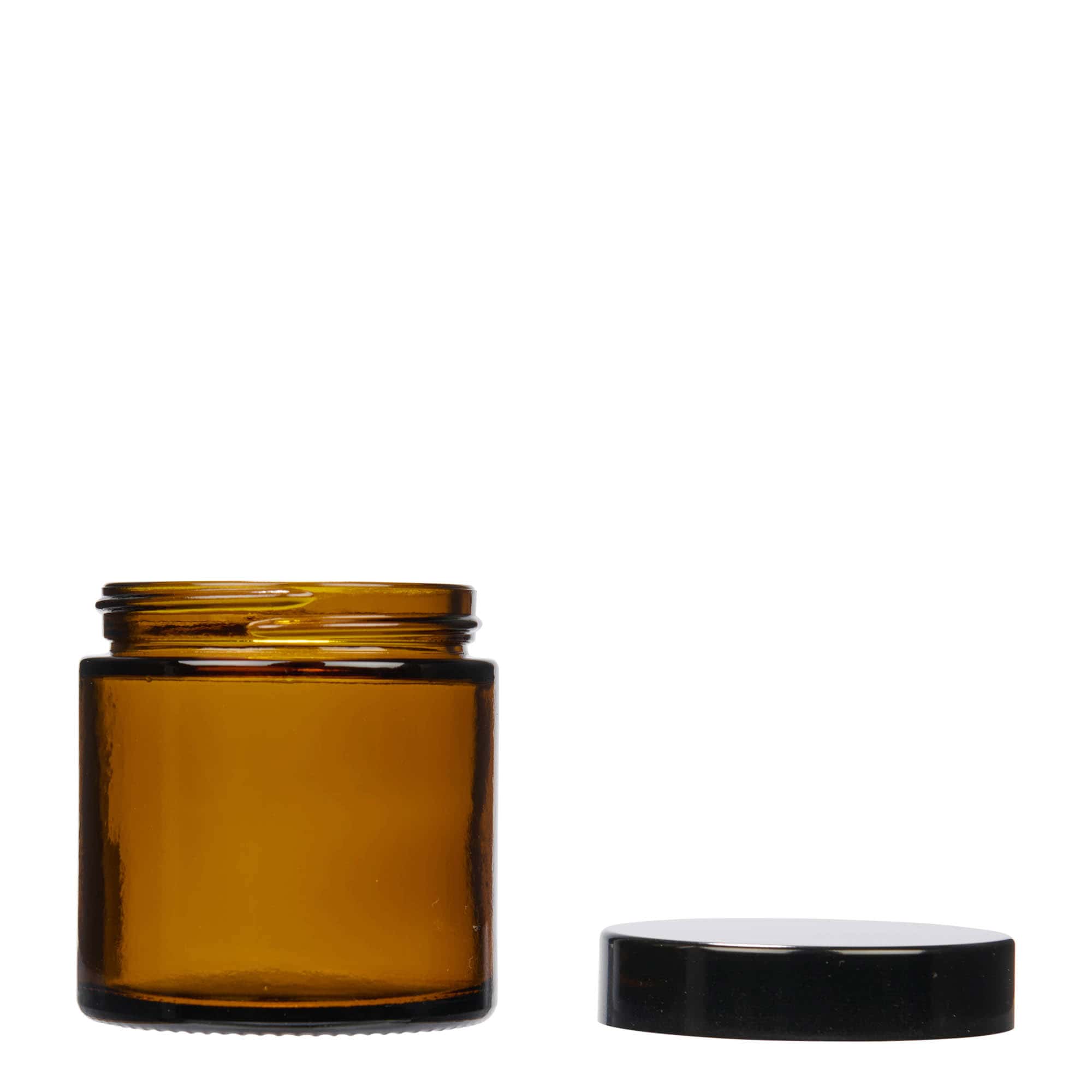 120 ml jar ‘Brown Line’, glass, brown, opening: screw cap