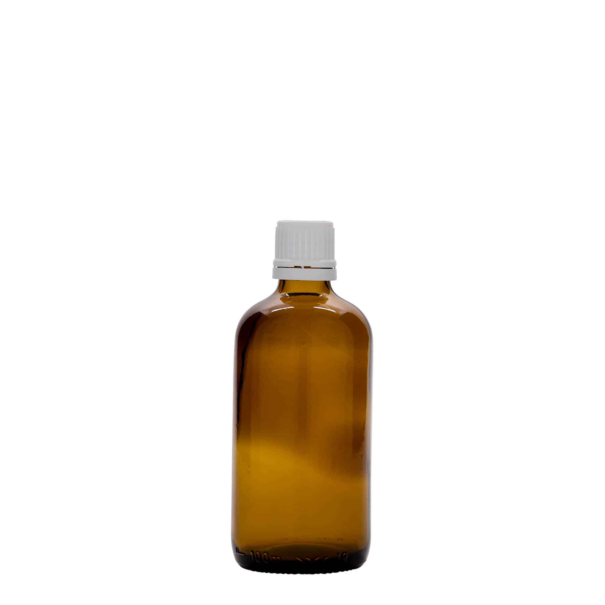 100 ml medicine bottle, glass, brown, closure: DIN 18