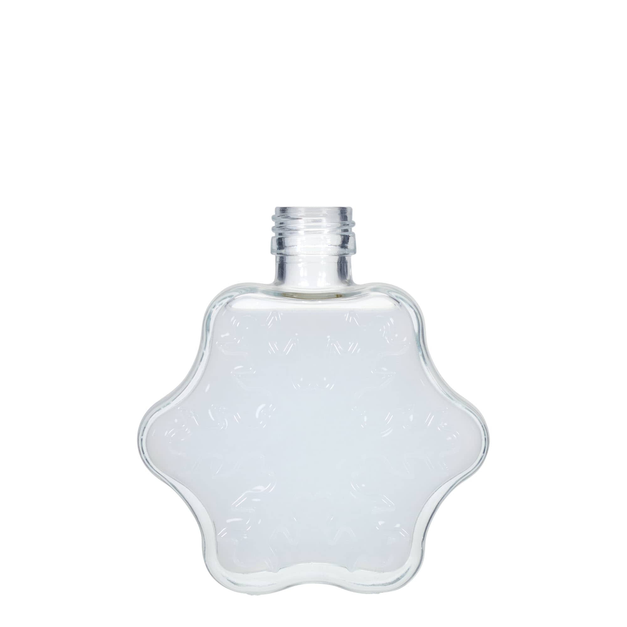 200 ml glass bottle 'Snowflake', opening: PP 28