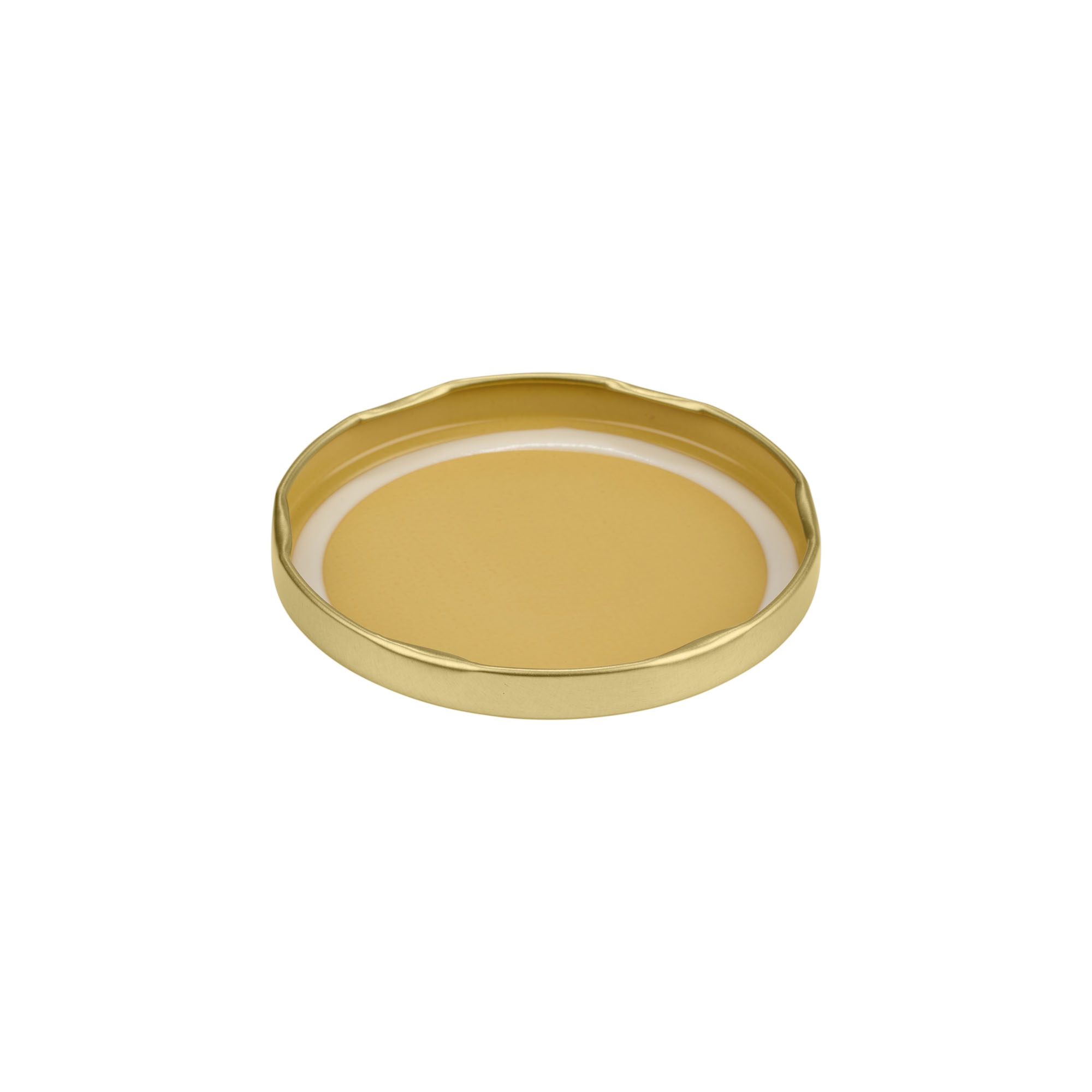 Twist-off lid, tinplate, gold, for opening: TO 82