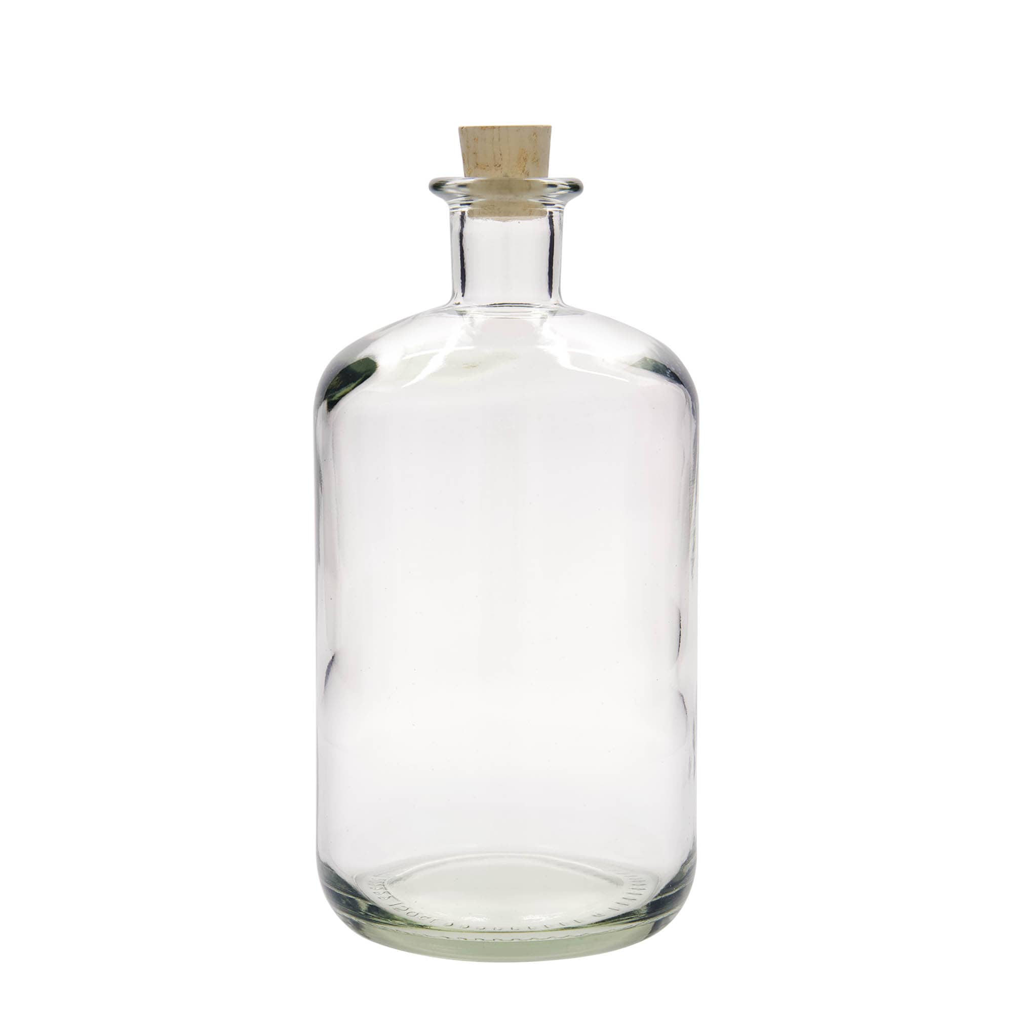 1,500 ml glass bottle apothecary, opening: cork