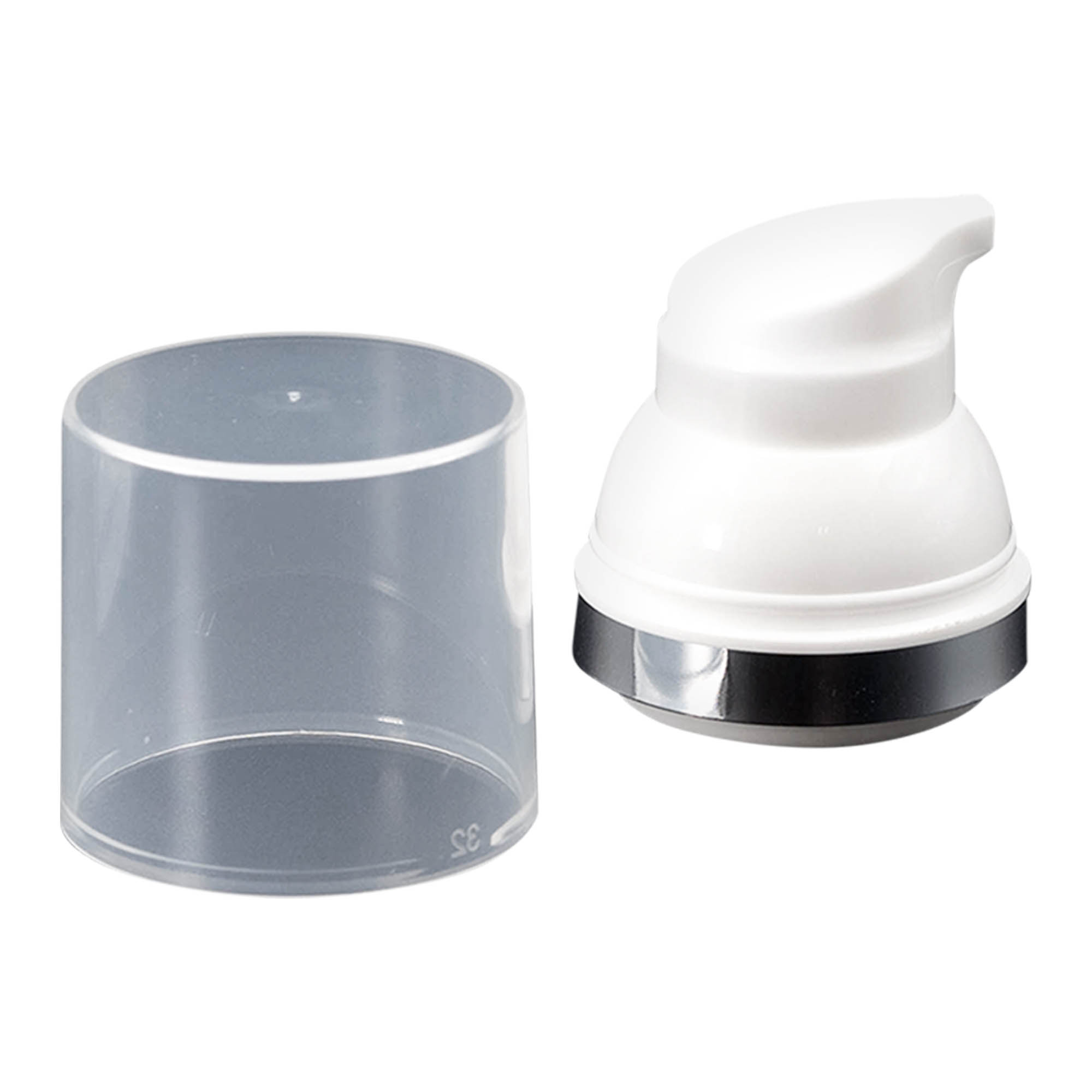 Airless Dispenser Pump Head 'Mezzo', PP Plastic, white