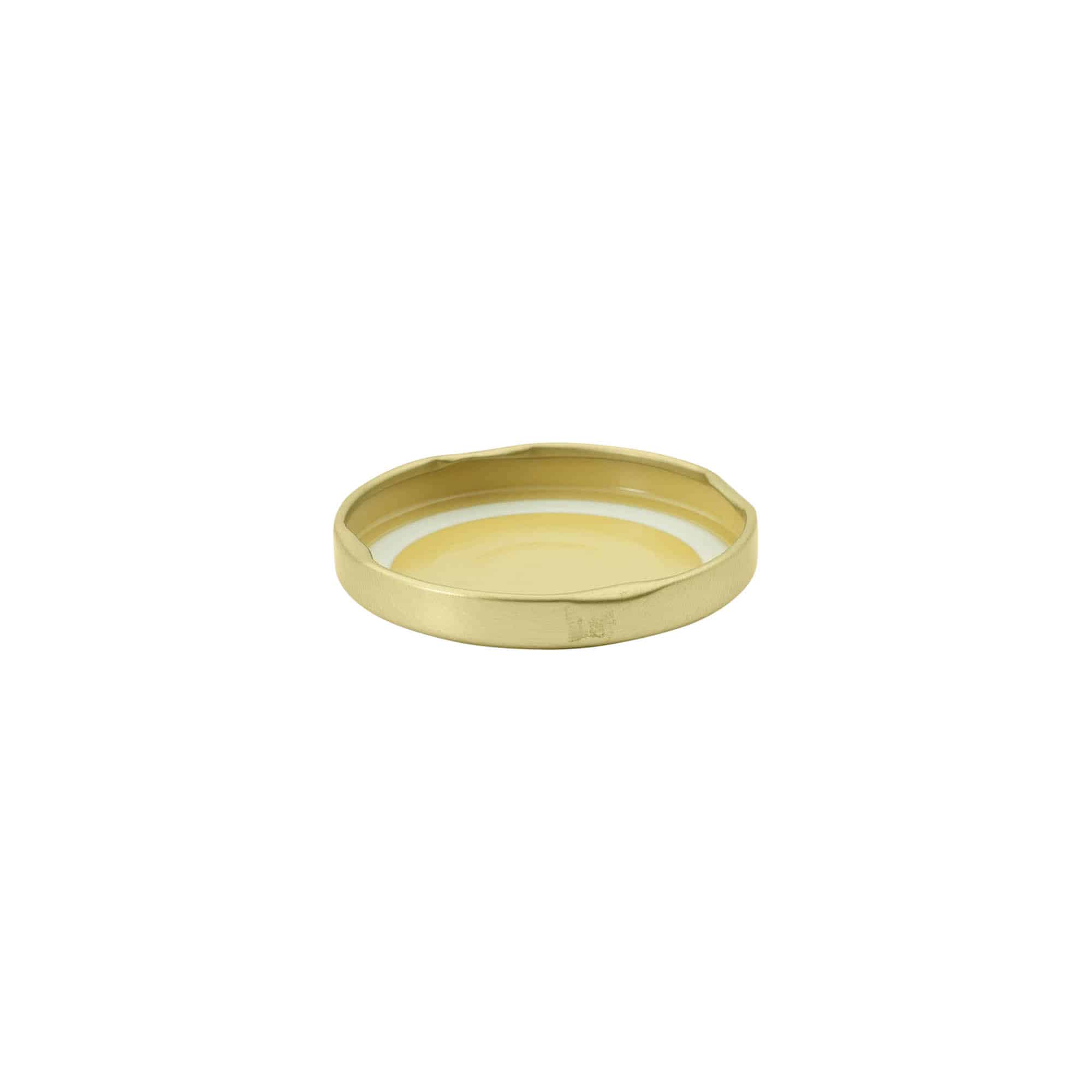 Twist off lid, tinplate, gold, for opening: TO 58