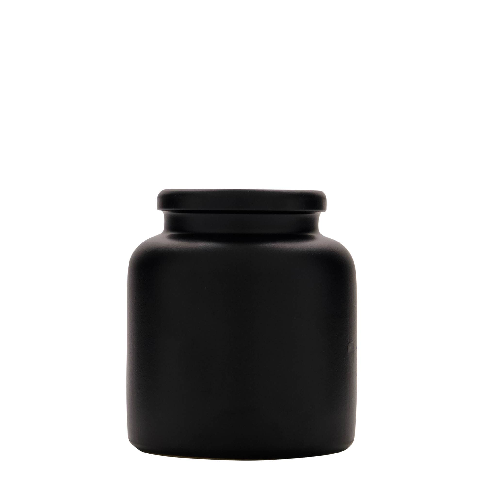 270 ml stoneware pot, ceramic, black, opening: slip lid