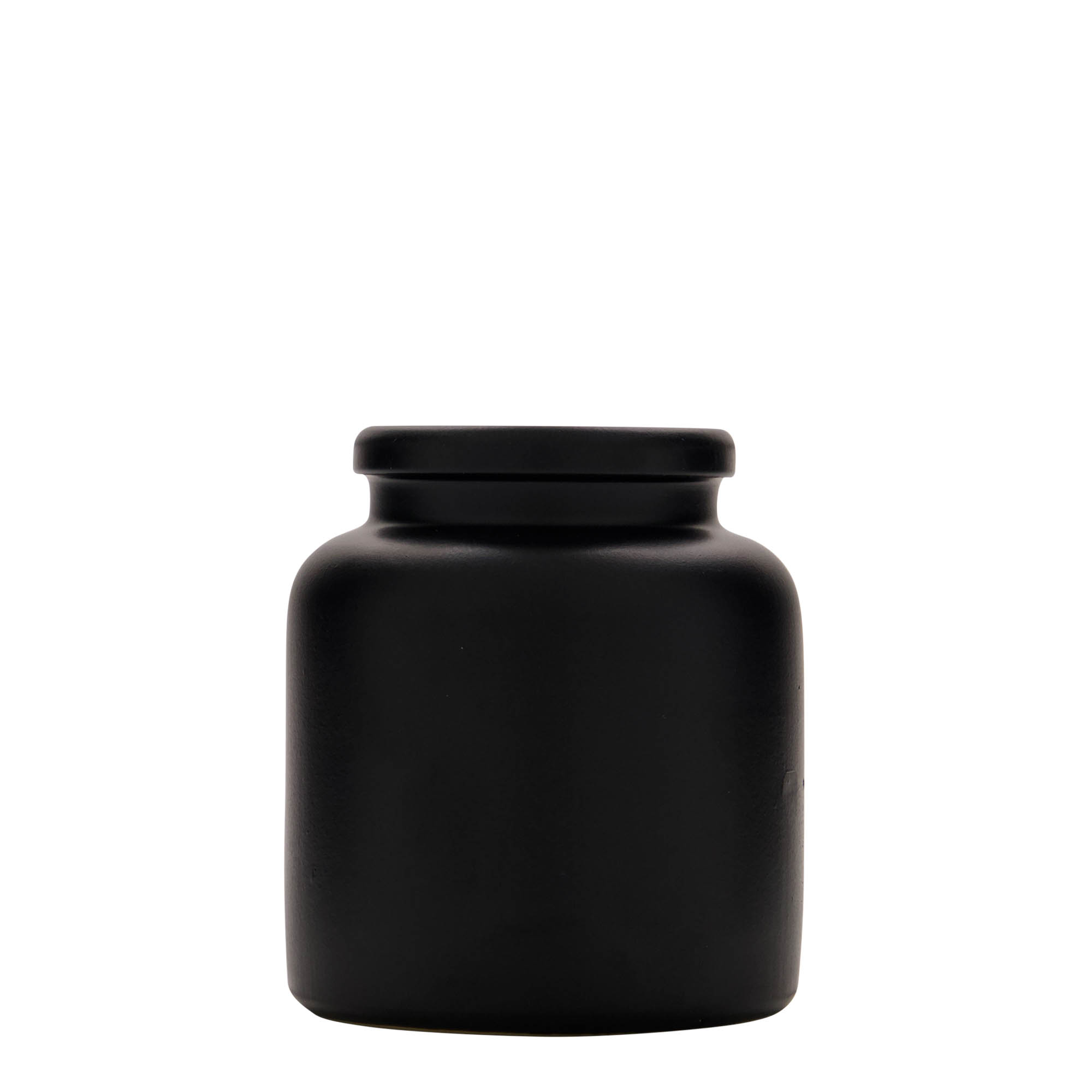 270 ml stoneware pot, ceramic, black, opening: slip lid