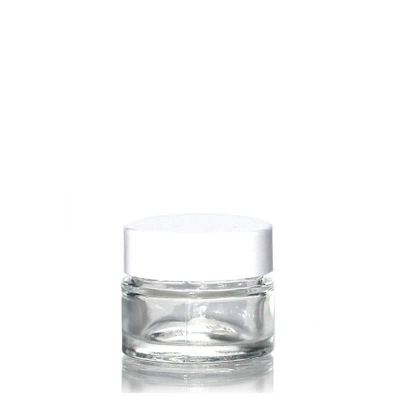 5 ml cosmetic jar 'Beauty', glass, closure: screw cap