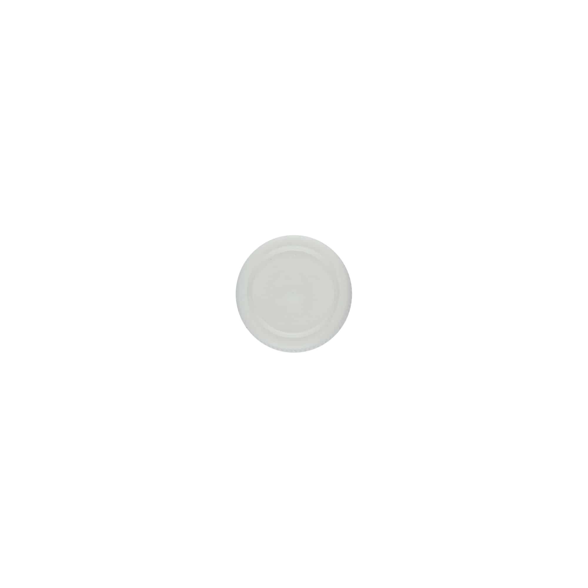 Screw cap for PET tubes, plastic, white