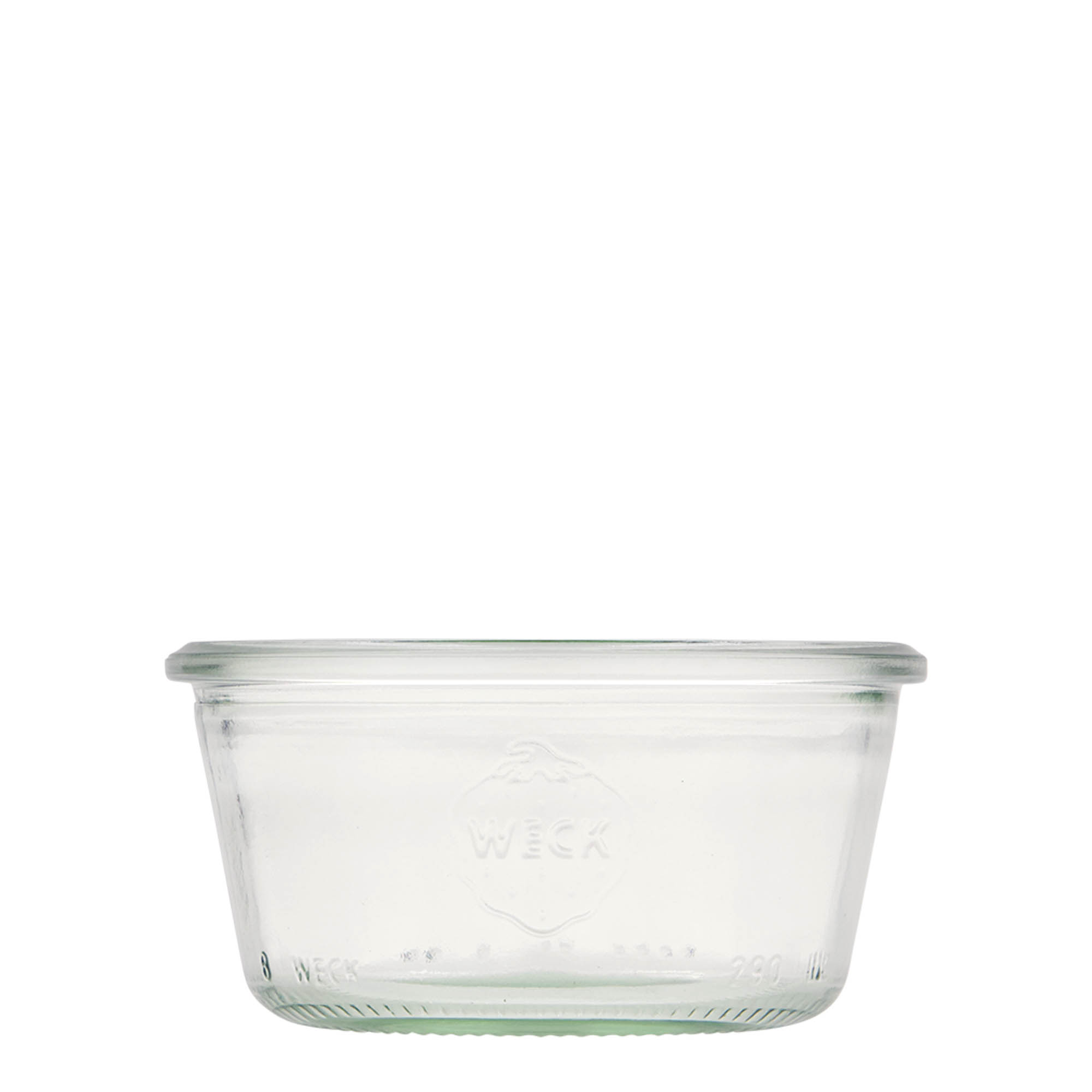 6x 290 ml WECK inverted jar low with glass lid RR 100