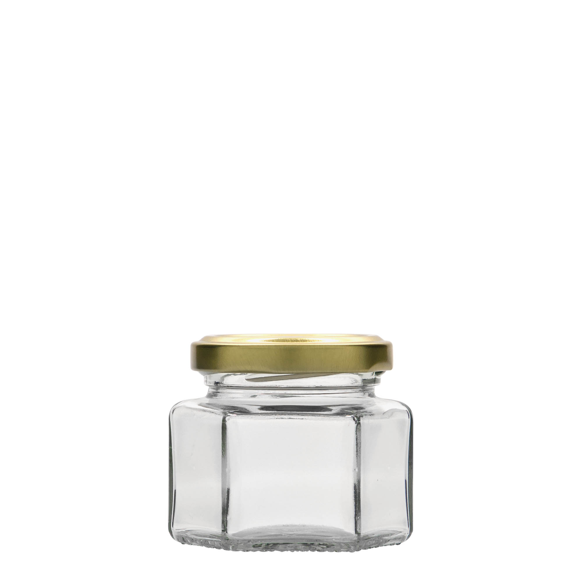 106 ml hexagonal glass, opening: twist-off (TO 53)